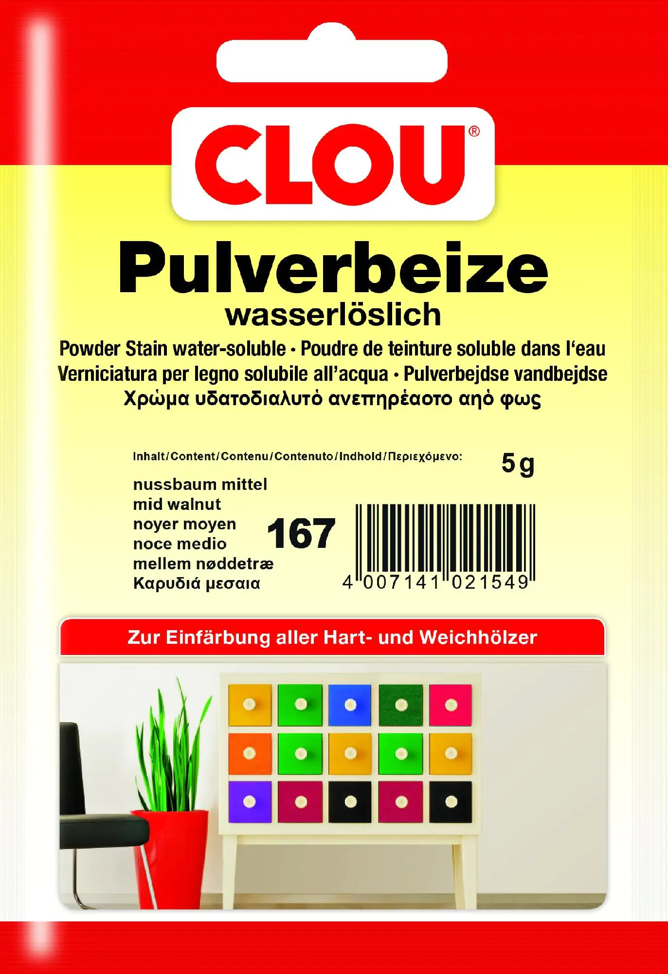 Clou Pulverbeize 5 g nussbaum mittel Clou Pulverbeize 5 g nussbaum mittel