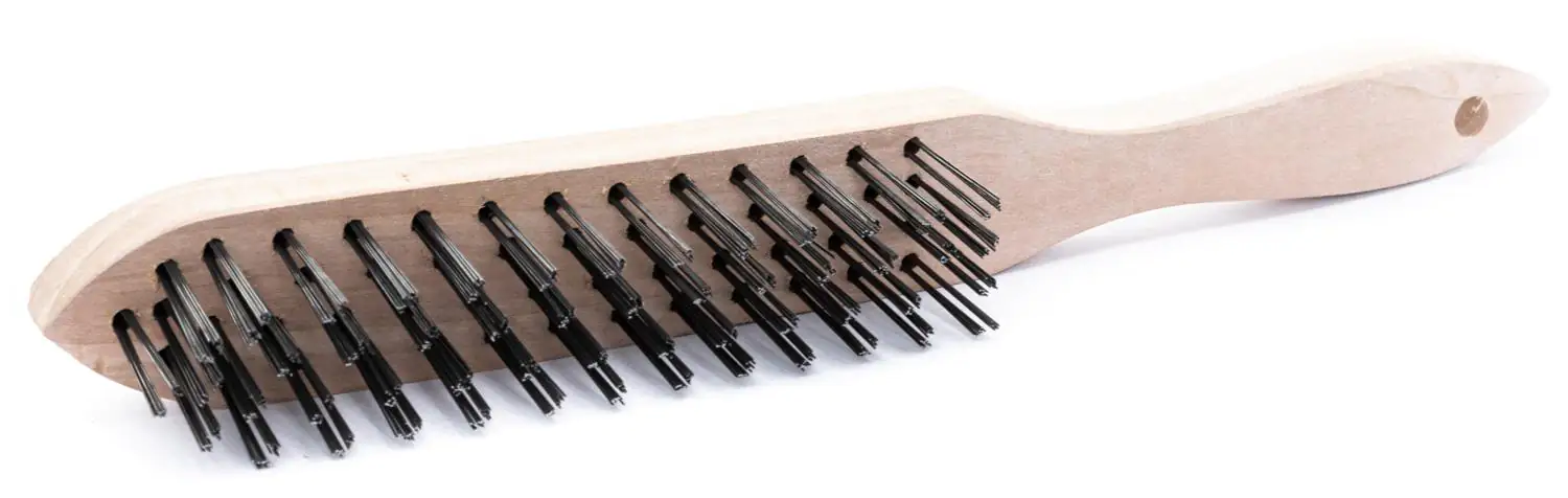 TrendLine Drahtbürste Stahl 4-reihig Holzgriff TrendLine Drahtbürste Stahl 4-reihig Holzgriff