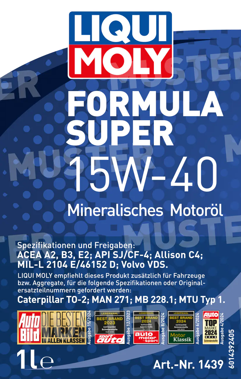 Liqui Moly Motoröl Formula Super 15W-40 1 L