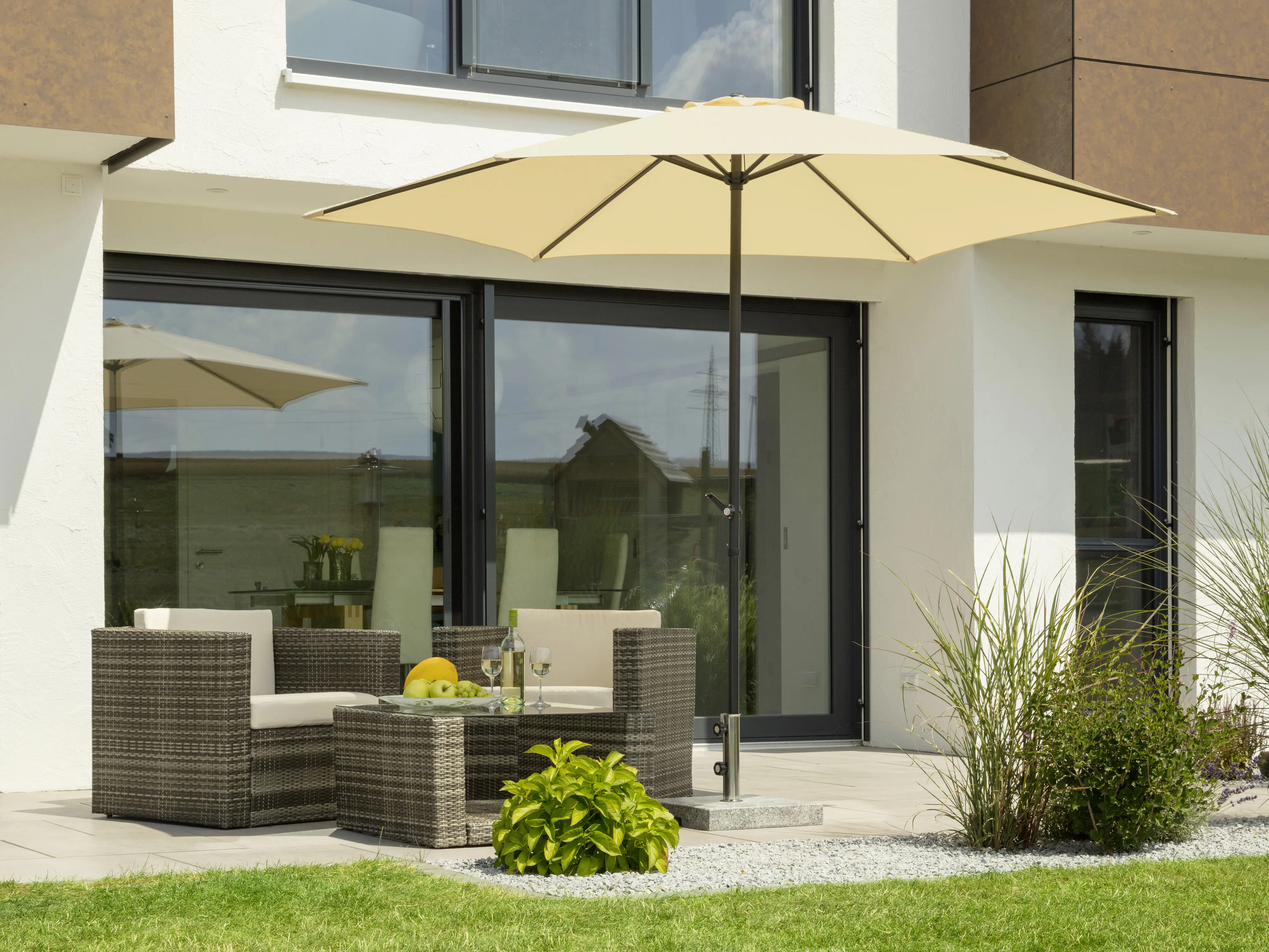 Schneider Sonnenschirm Bergamo natur Ø 300 cm