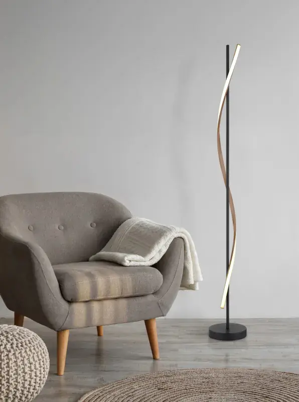 Globo Stehleuchte Watkins 150,7 cm schwarz warmweiß