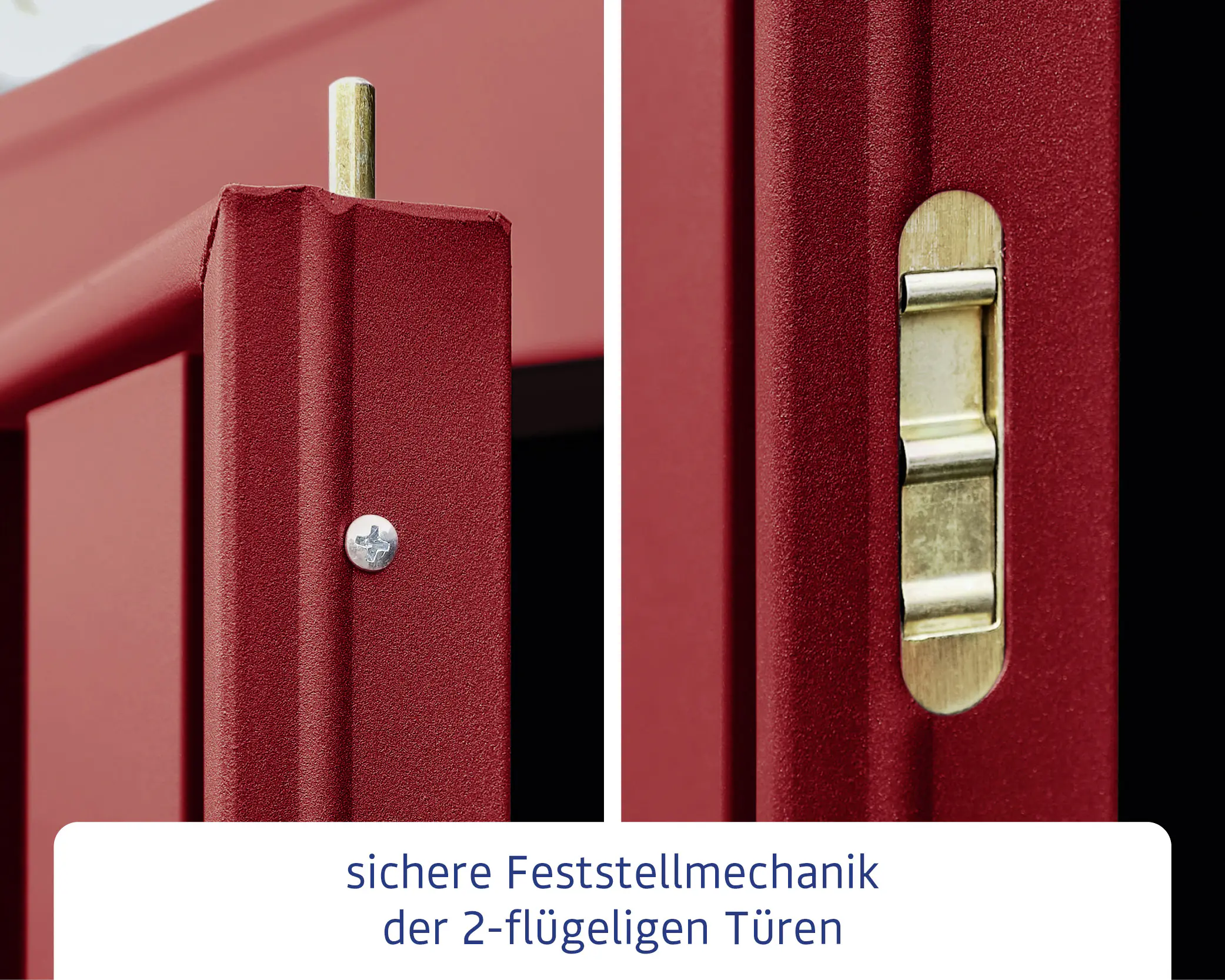 Ecostar Gerätehaus Trend-S Typ 1 258,8 x 121,3 x 216 cm purpurrot