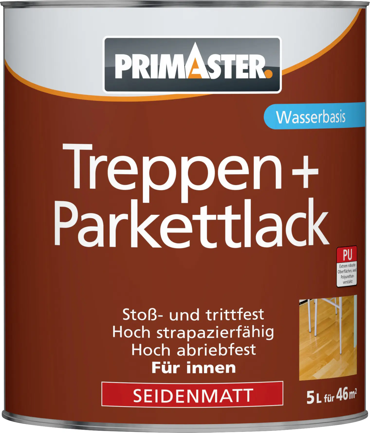 Primaster Treppen und Parkettlack 5 L seidenmatt Primaster Treppen und Parkettlack 5 L seidenmatt