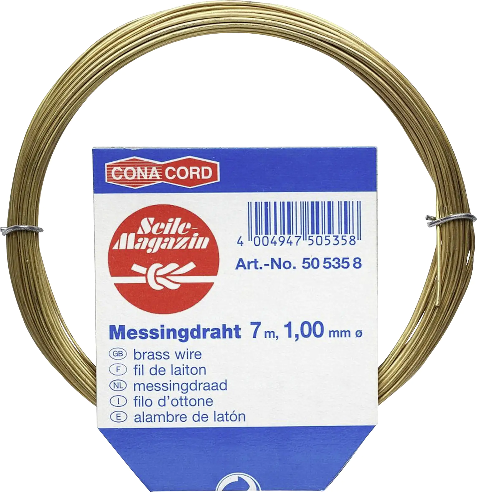 Conacord Messingdraht Ø 1,0 mm, 7 m