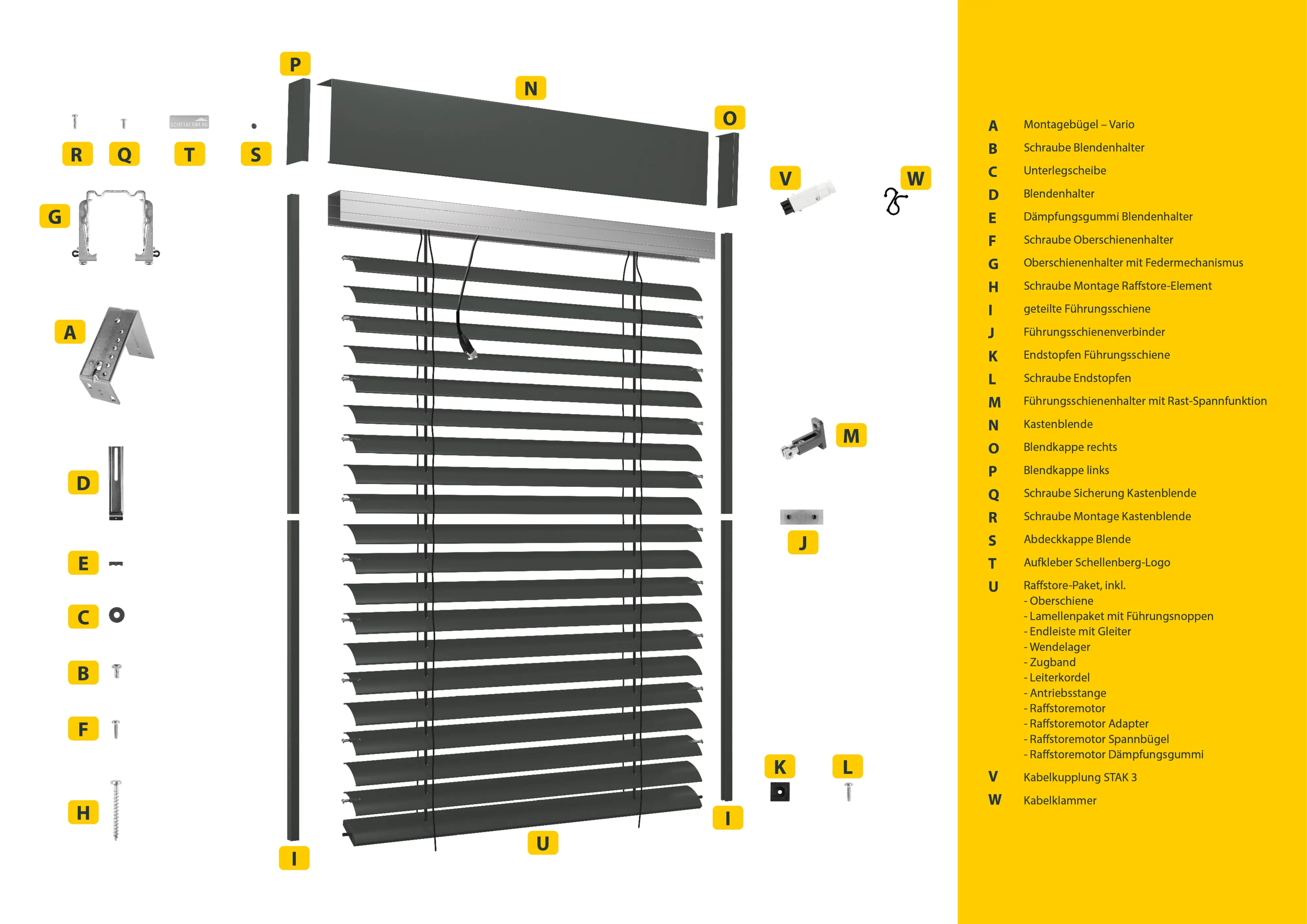 Schellenberg Raffstore Express, anthrazit 150 x 220 cm, Blende 30 cm
