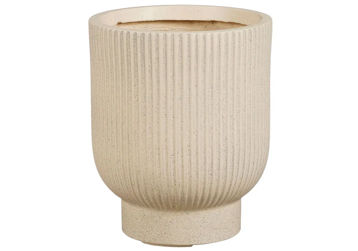 Mica Decorations Übertopf Nuovo Magnesium beige Ø 24 x 29 cm