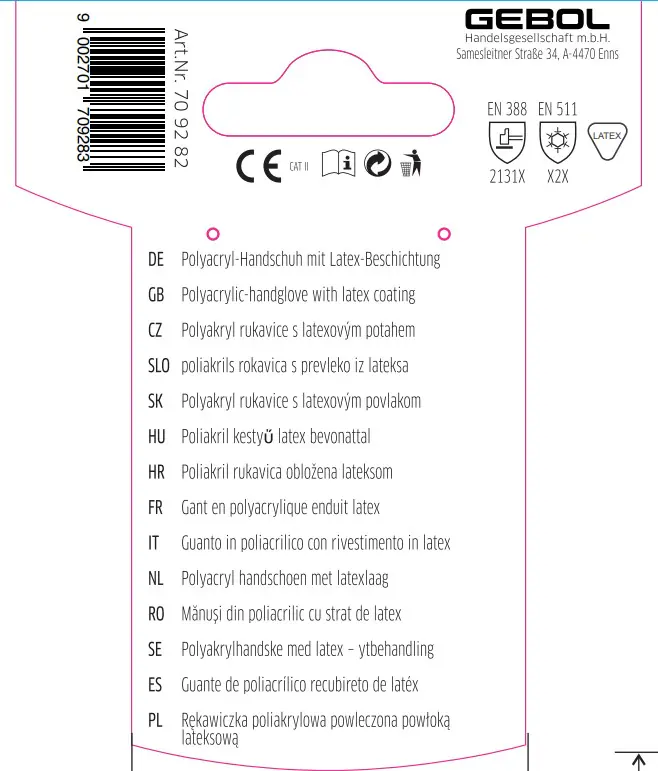 Gebol Handschuh Winter Grip  