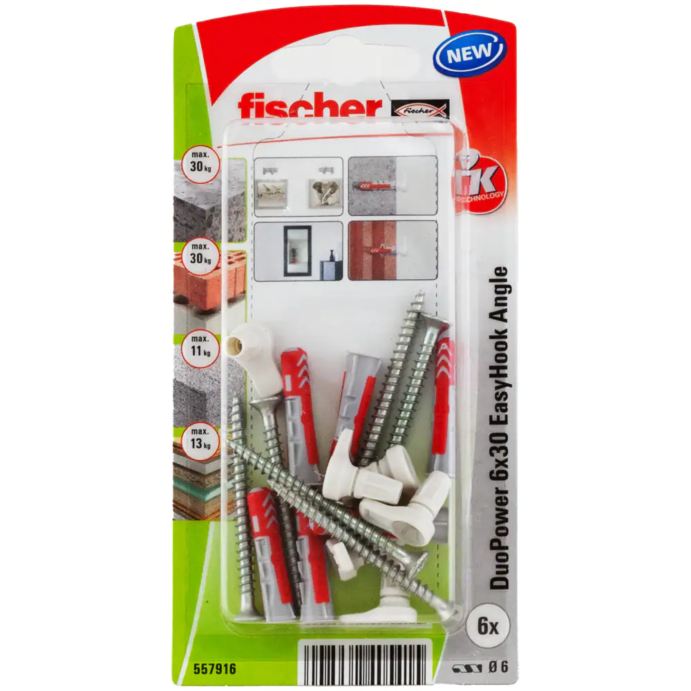 Fischer Dübel-Set Duopower 6.0 x 30 mm - 6 Stück Fischer Dübel-Set Duopower 6.0 x 30 mm - 6 Stück