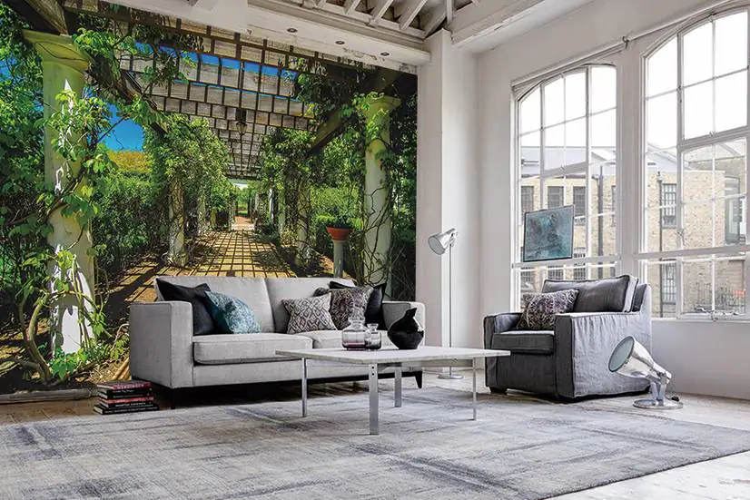 papermoon Vlies- Fototapete Digitaldruck 350 x 260 cm Garden Walkway