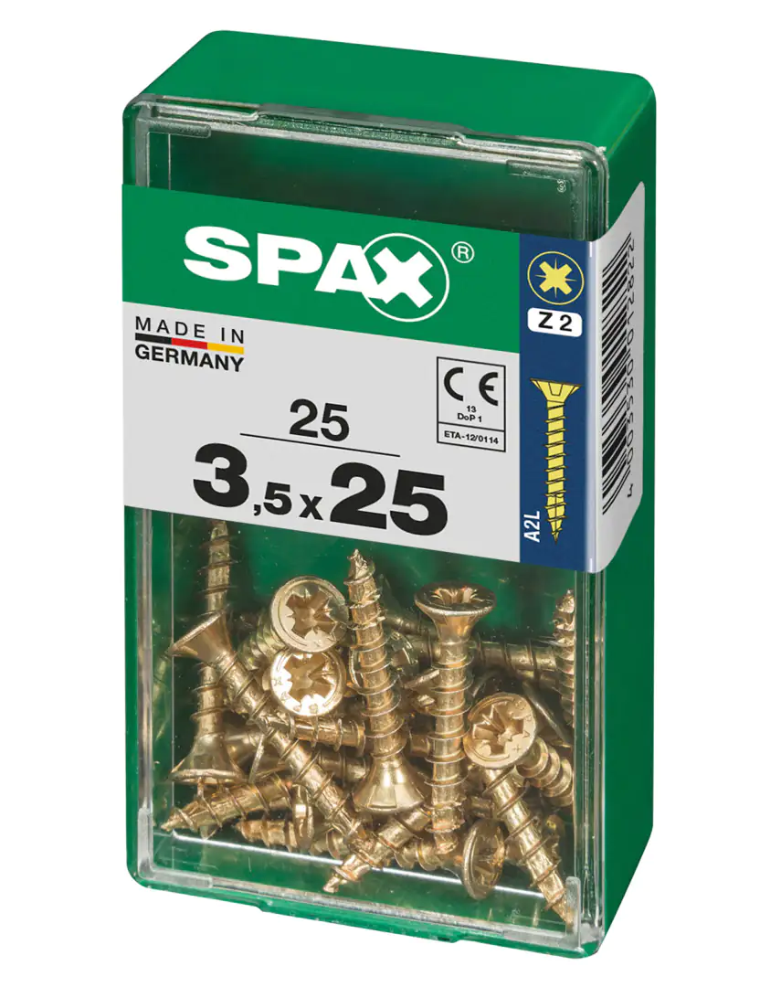 Spax Universalschrauben 3.5 x 25 mm PZ 2 - 25 Stk.