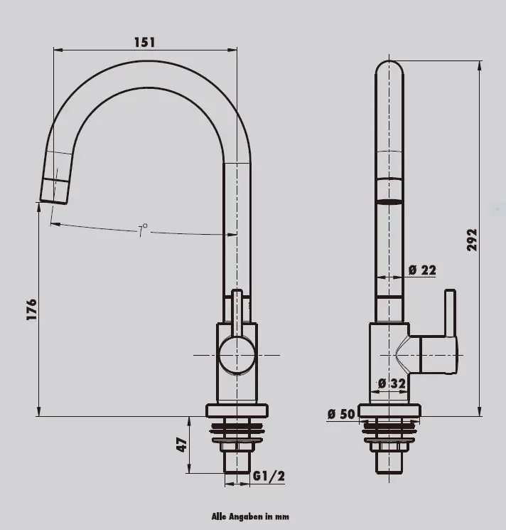 Primaster Kaltwasserarmatur Salzburg verchromt