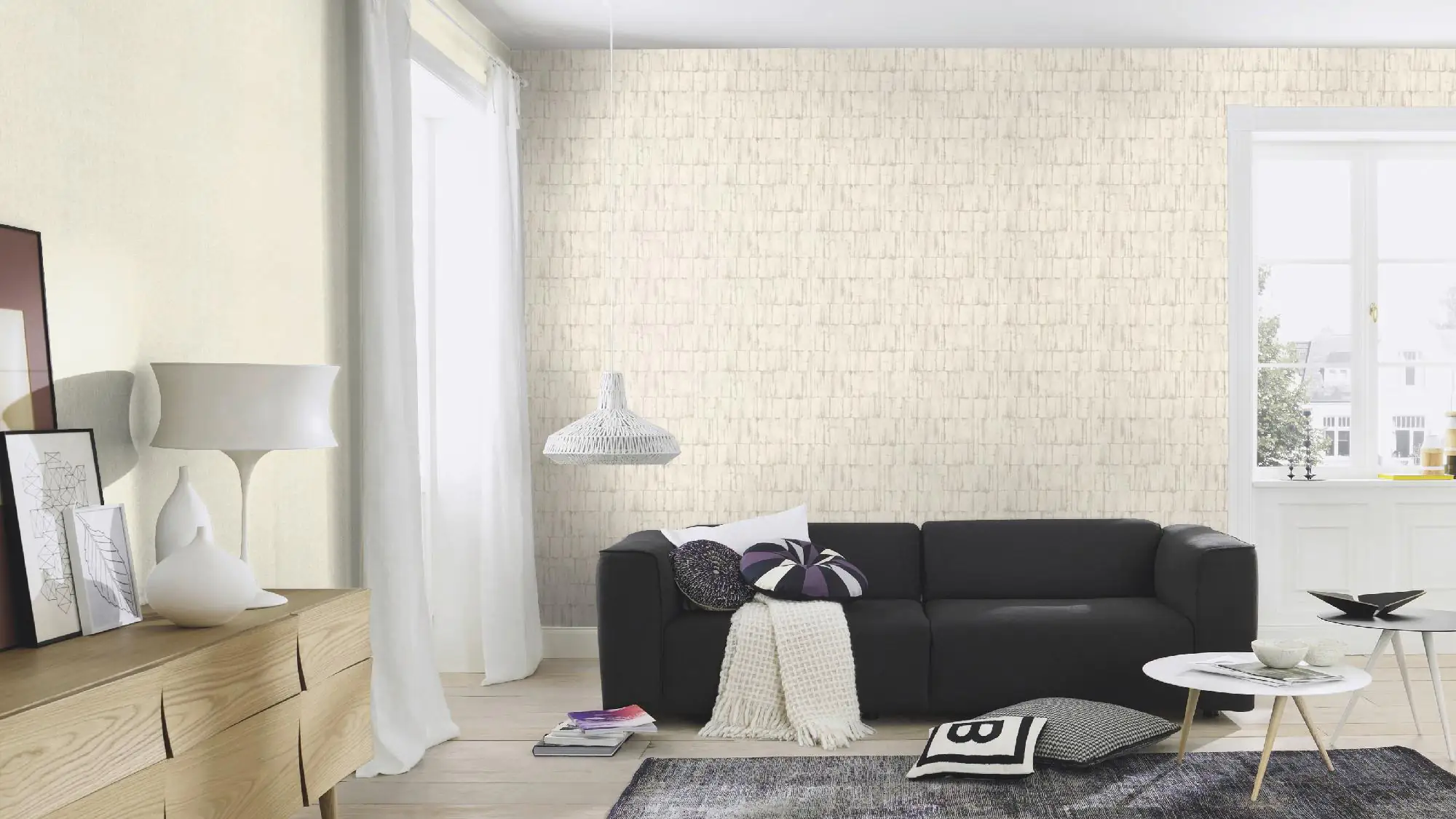 Rasch Vliestapete 560282 BARBARA home Collection III uni creme, 10,05 x 0,53 m