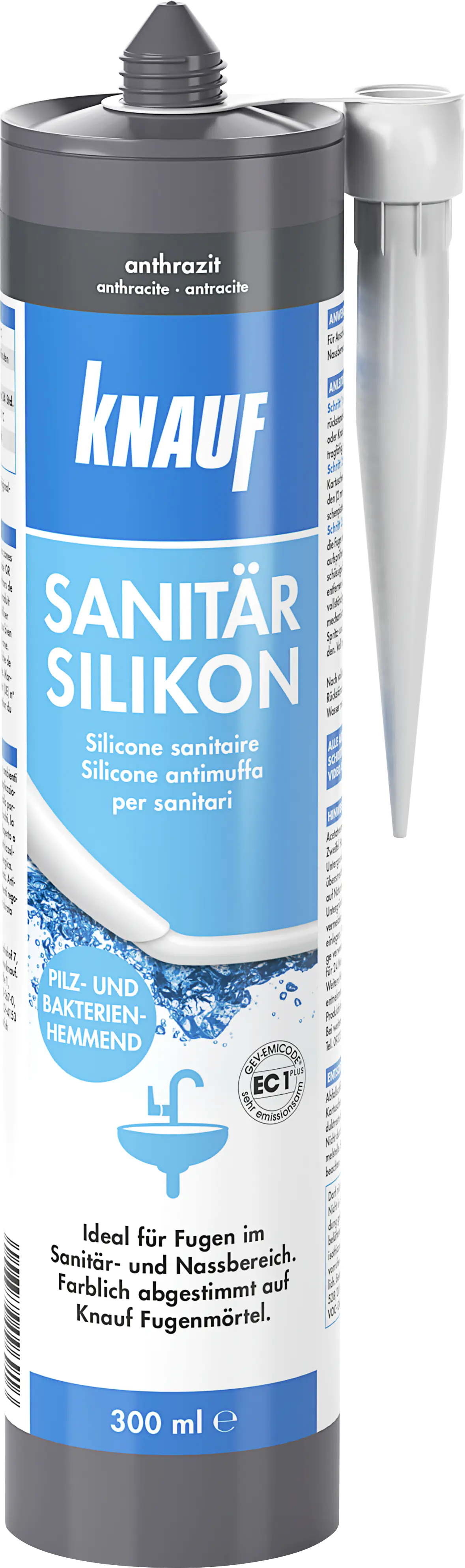 Knauf Sanitär Silikon anthrazit 300 ml Knauf Sanitär Silikon anthrazit 300 ml