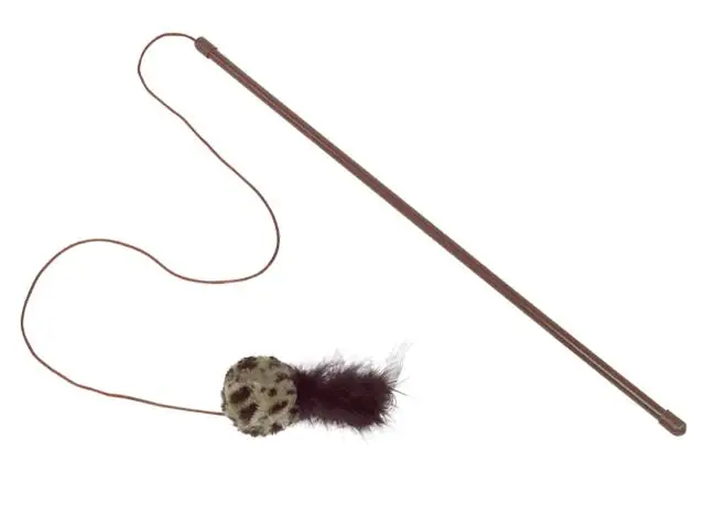 Nobby Katzenangel mit Rasselball und Federn
