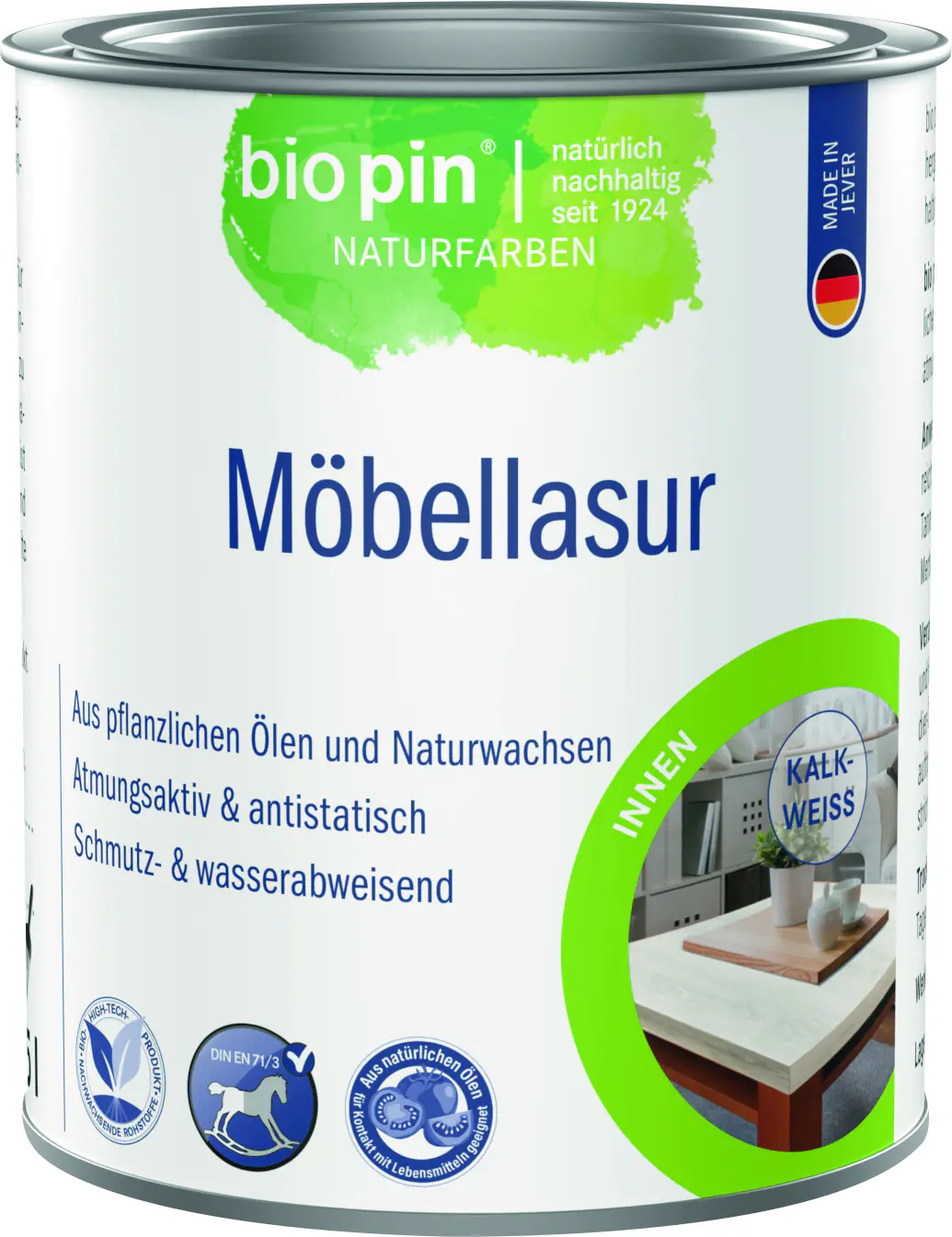 Biopin Möbellasur 375 ml kalkweiß