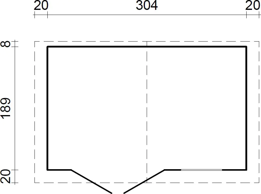 Palmako Gartenhaus Leticia 304 x 189 cm naturbelassen