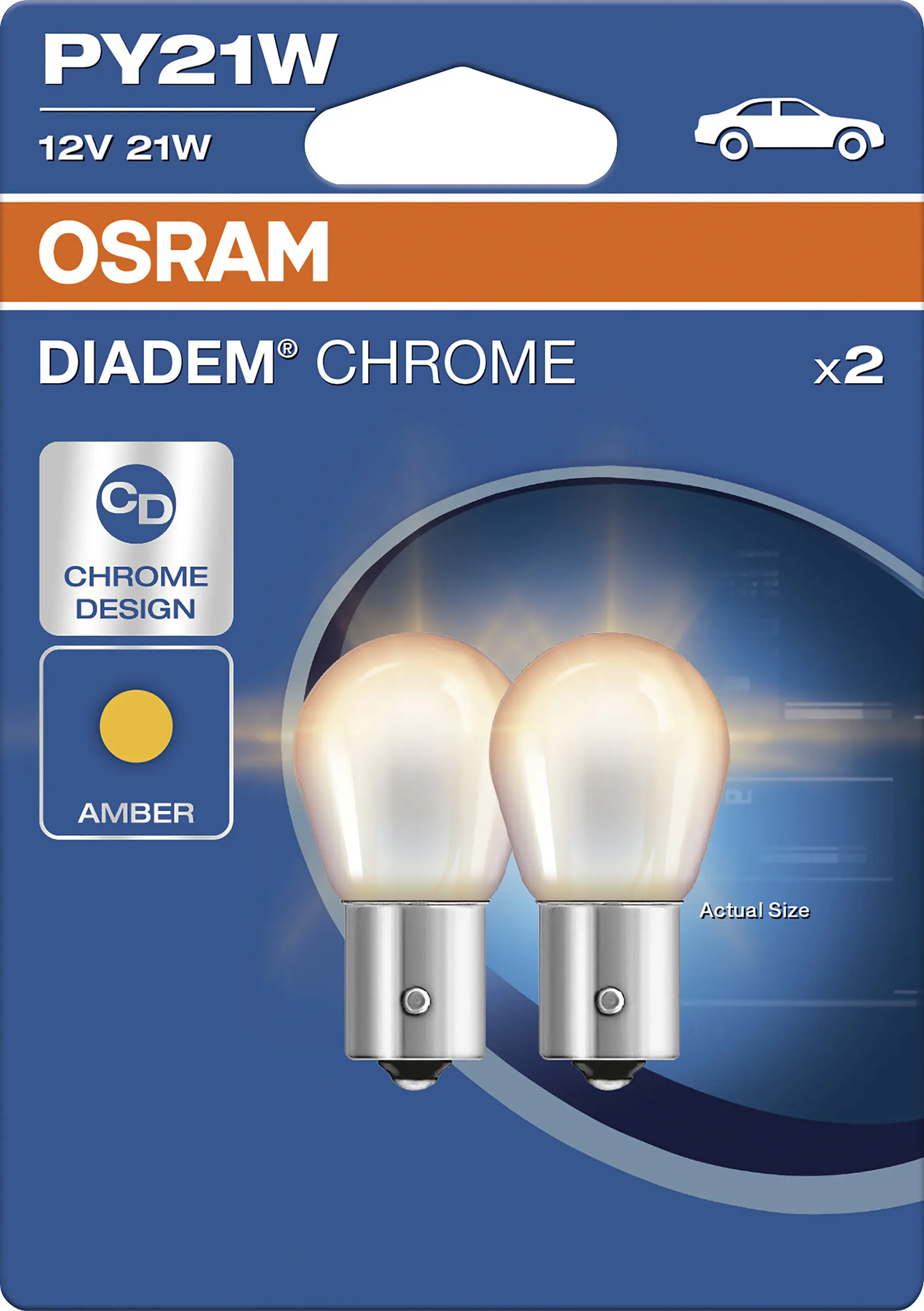 Osram Signallampe PY21W Diadem Chrome Next Gen 2.0 2 Stück