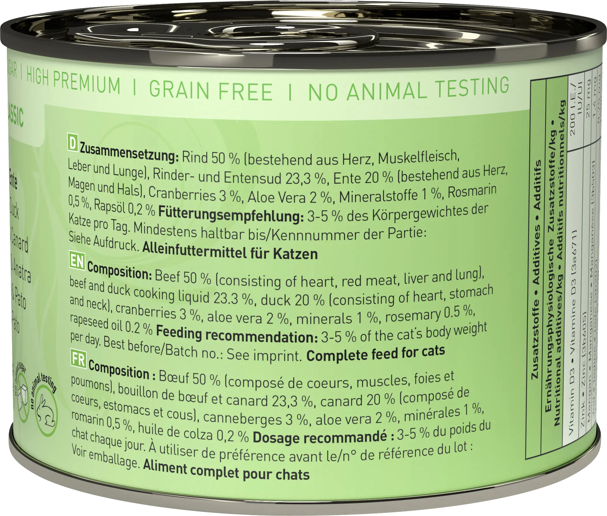 Catz Finefood Katzenfutter Classic No. 23 Rind & Ente 200 g