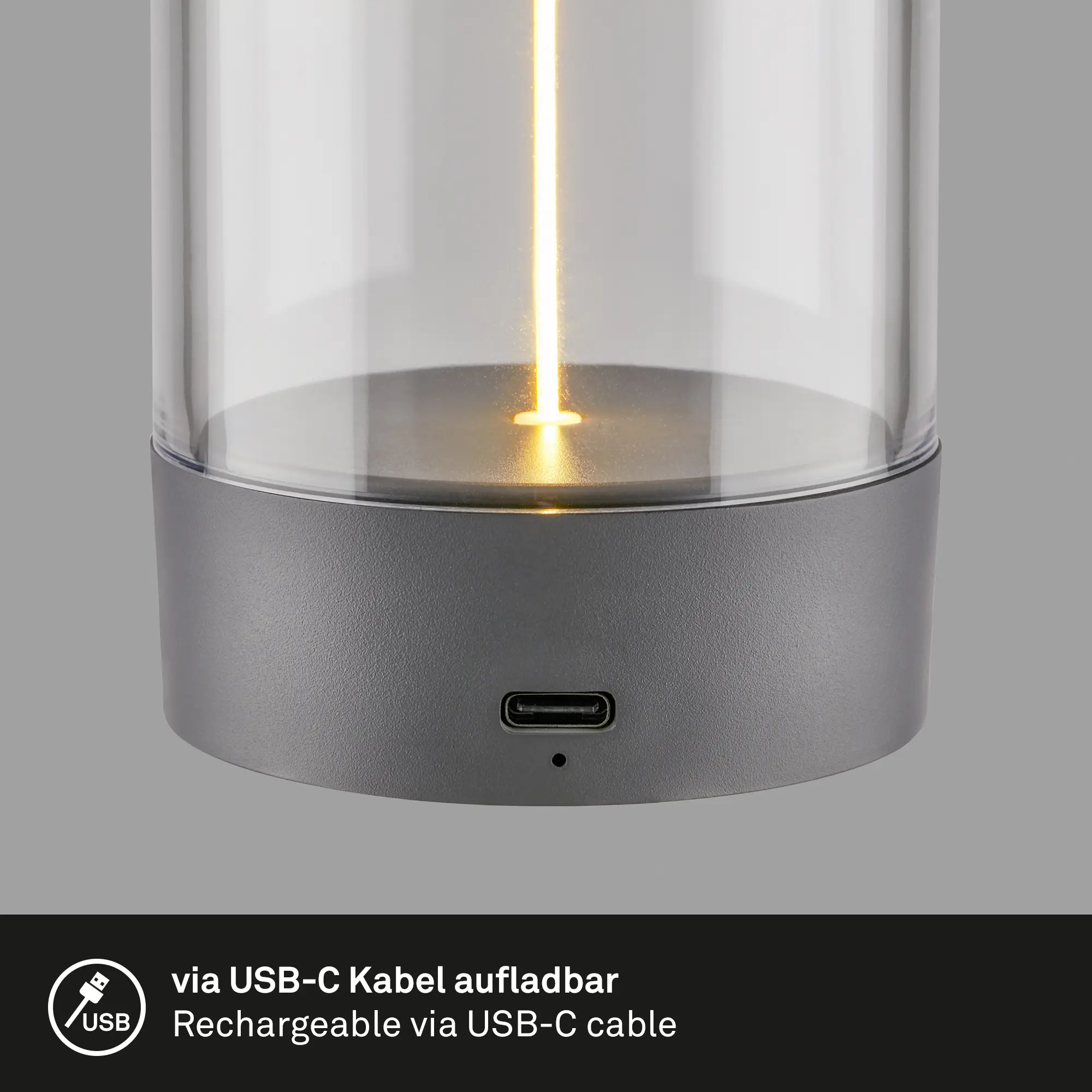 Briloner LED Akku-Tischleuchte Wiggle anthrazit 15 cm warmweiß dimmbar Briloner LED Akku-Tischleuchte Wiggle anthrazit 15 cm warmweiß dimmbar