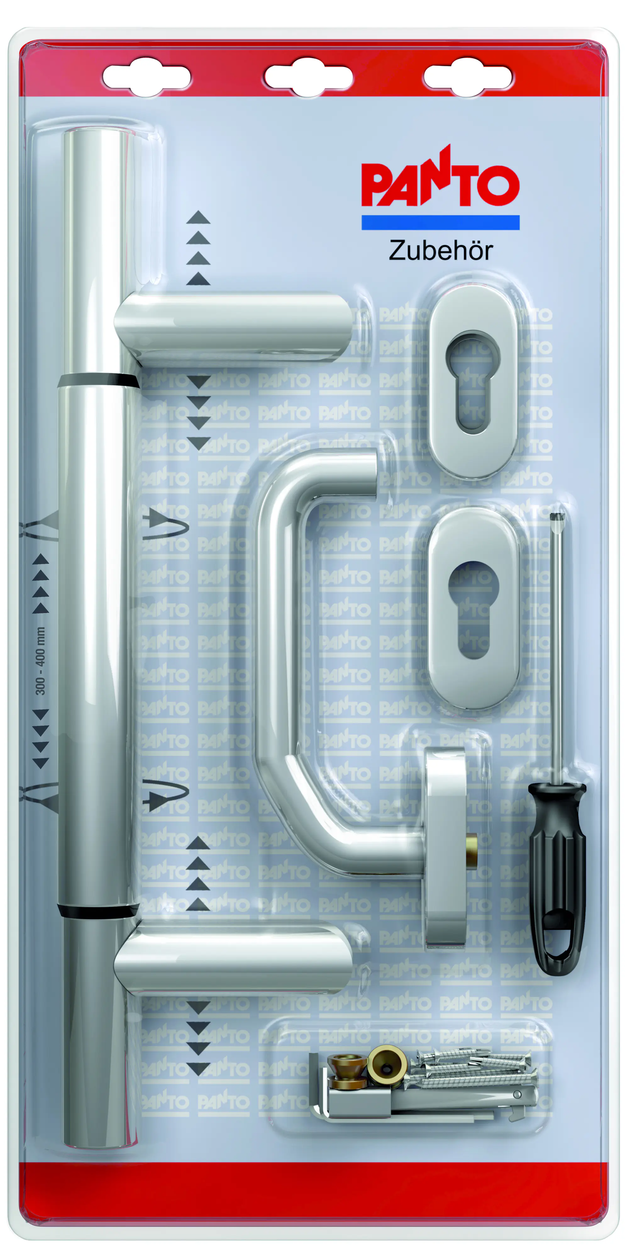 Panto Stoßgriff-Set Edelstahl 30 - 40 cm verstellbar Panto Stoßgriff-Set Edelstahl 30 - 40 cm verstellbar