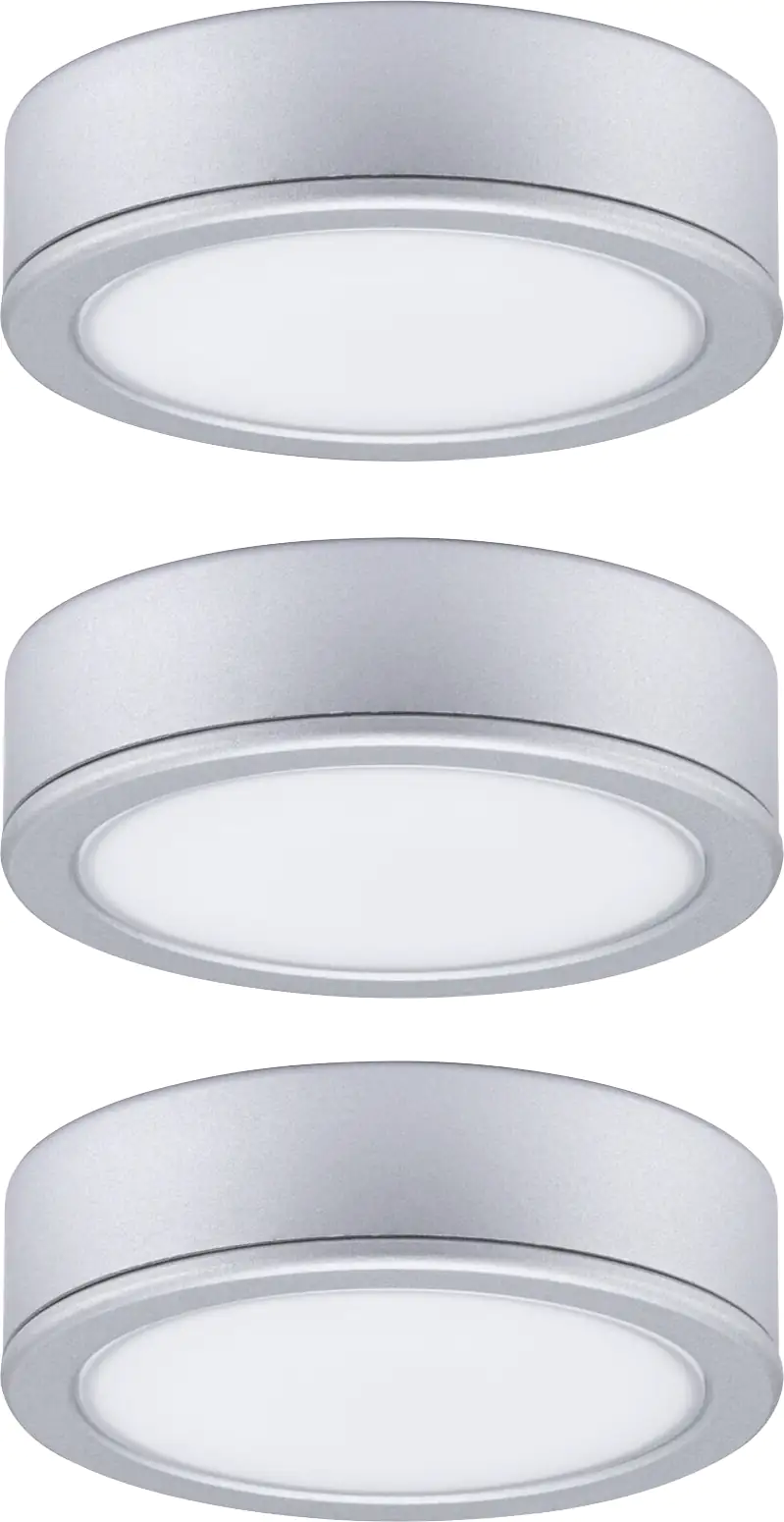 Paulmann LED Unterbauleuchte Pukk chrom matt Ø 6,5 cm TW 3er Set Paulmann LED Unterbauleuchte Pukk chrom matt Ø 6,5 cm TW 3er Set