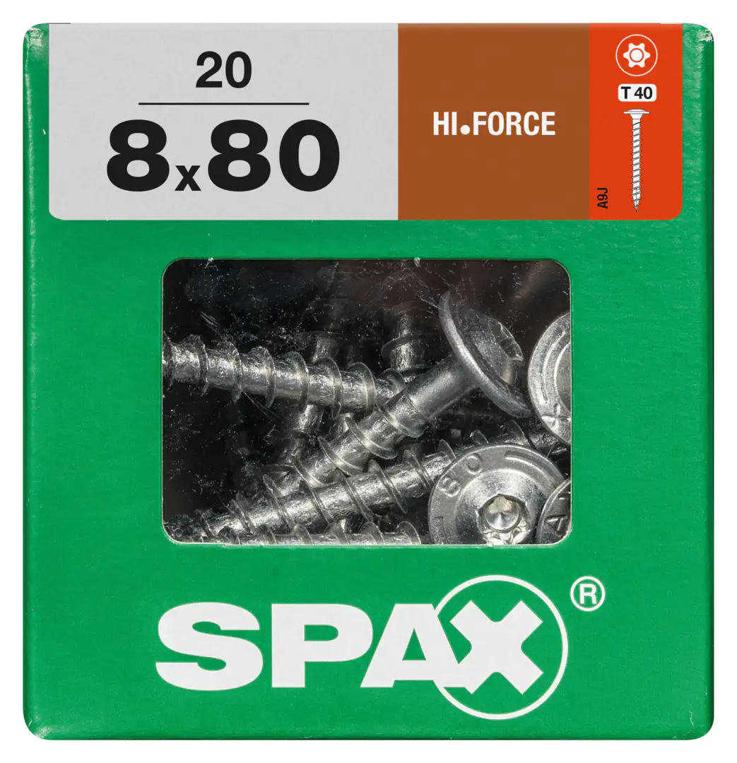 Spax Holzbauschrauben 8.0 x 80 mm TX 40 - 20 Stk.