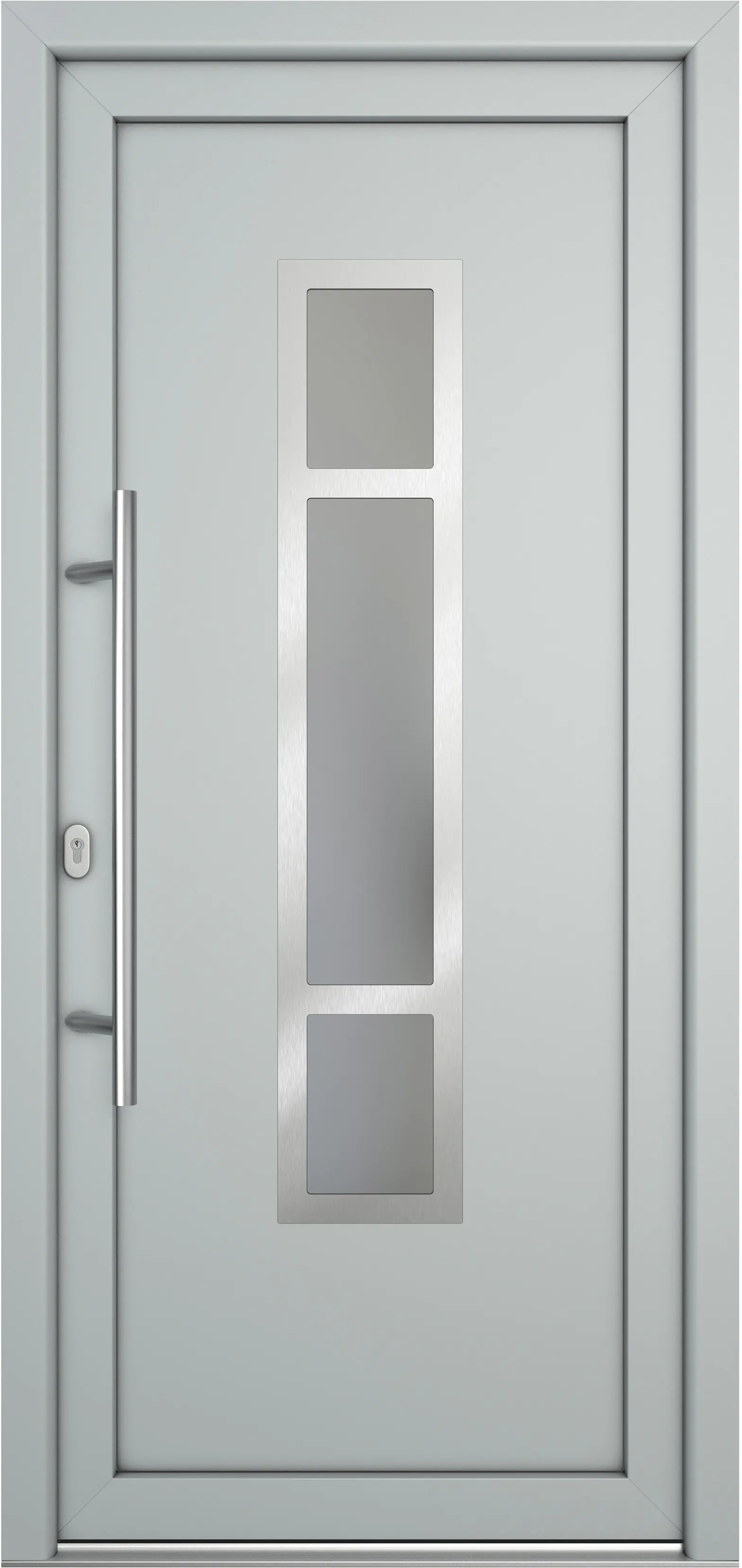 Meeth Haustür Signum Pro PVC Modell 87 88 x 200 cm DIN Links weiß/lichtgrau Meeth Haustür Signum Pro PVC Modell 87 88 x 200 cm DIN Links weiß/lichtgrau