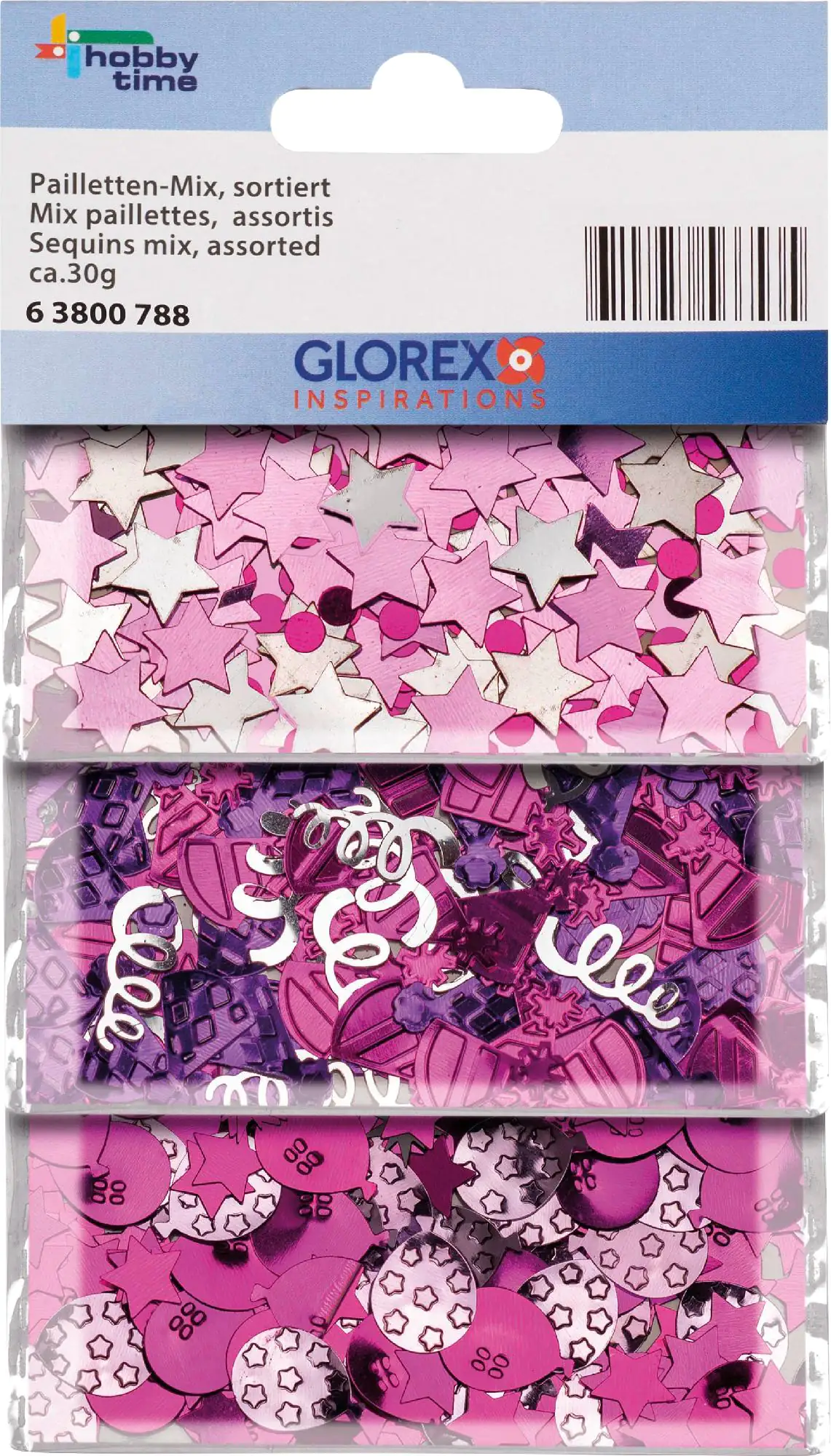 Glorex Pailletten-Mix 30 g pink lila