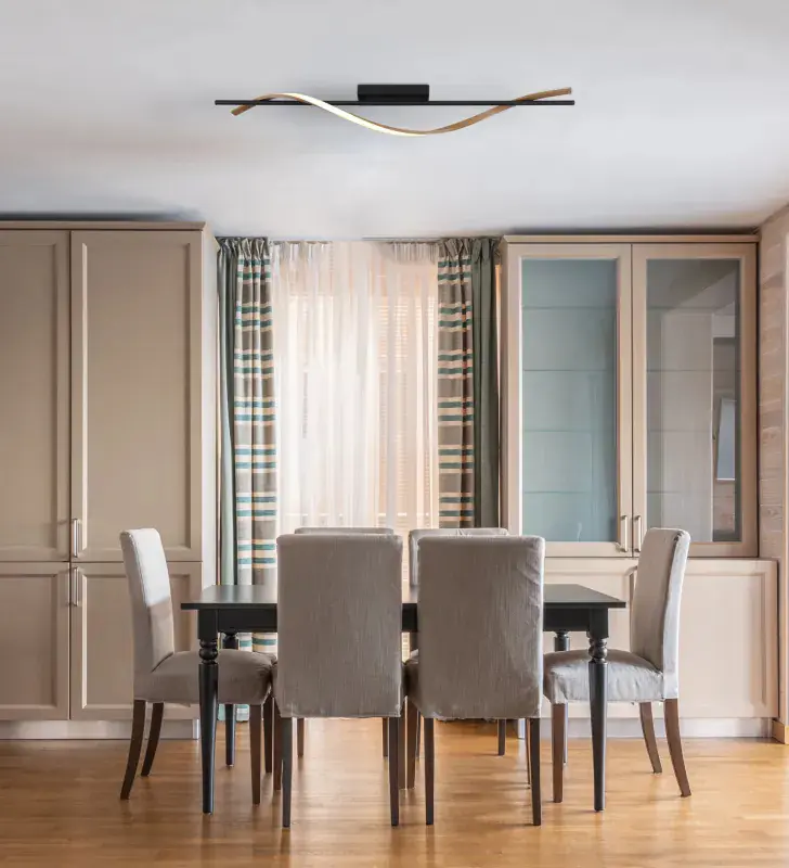 Globo Deckenleuchte Watkins 115 x 14 cm L x B schwarz warmweiß