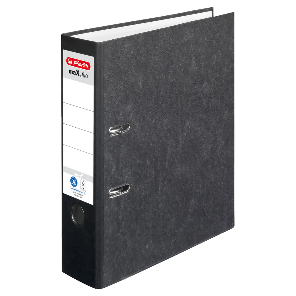 herlitz Ordner max.file nature A4 schwarz