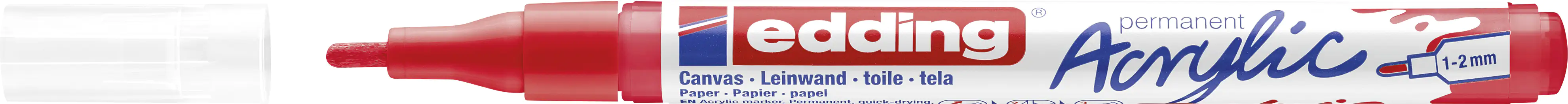 edding 5300 Acrylmarker fein verkehrsrot  1 - 2 mm