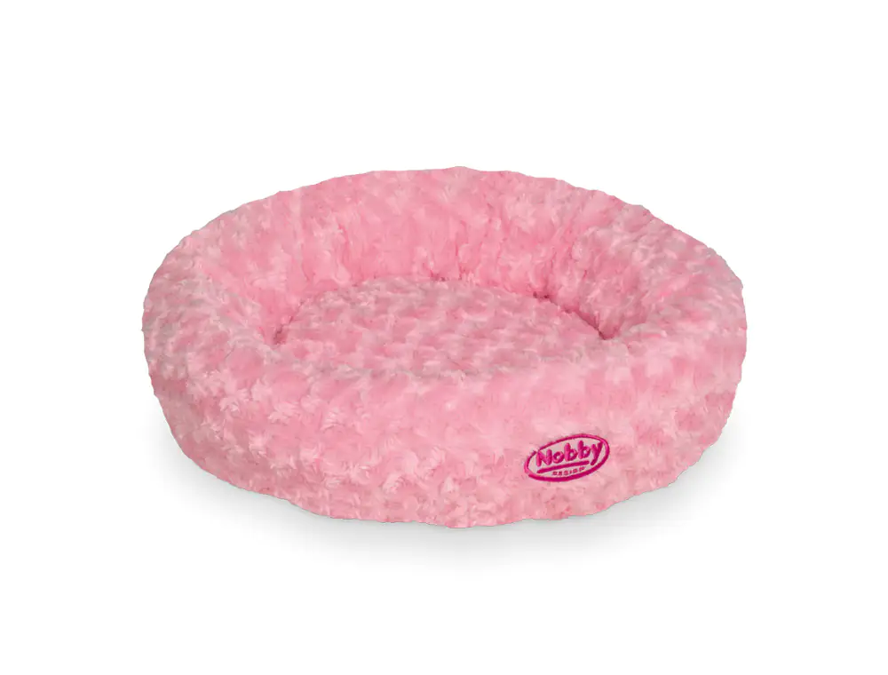 Nobby Kuschelbett Donut Arusha rund Ø 45 cm pink