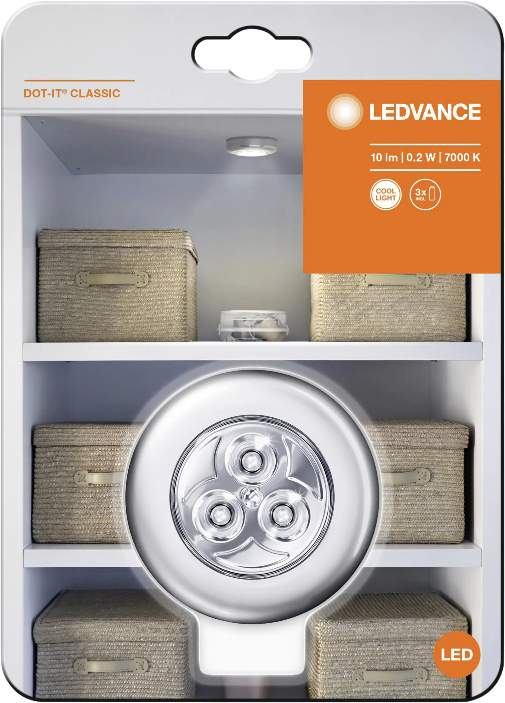 Ledvance LED Nachtlicht DOT-it Classic silber