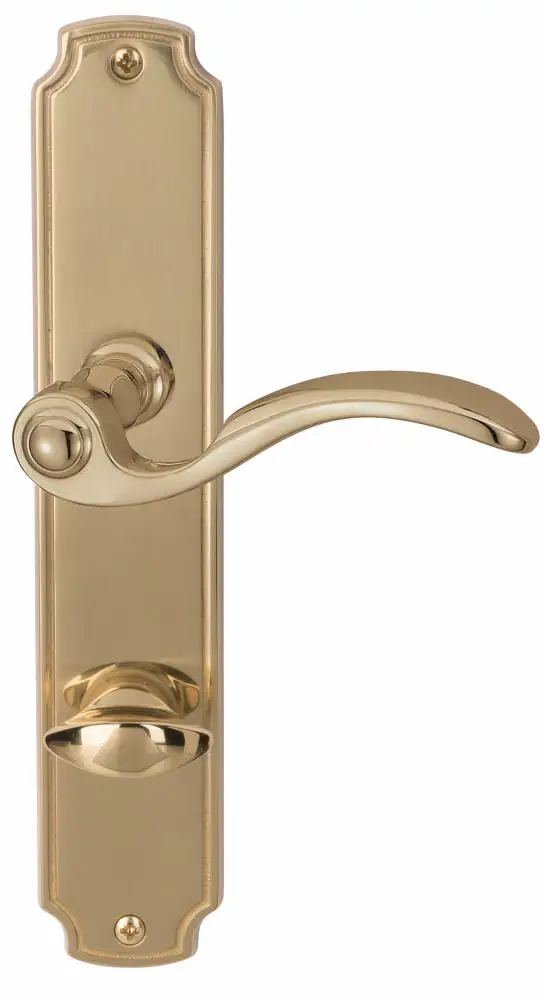 Alpertec WC-Langschildgarnitur Rebeca Messing gold abgerundet