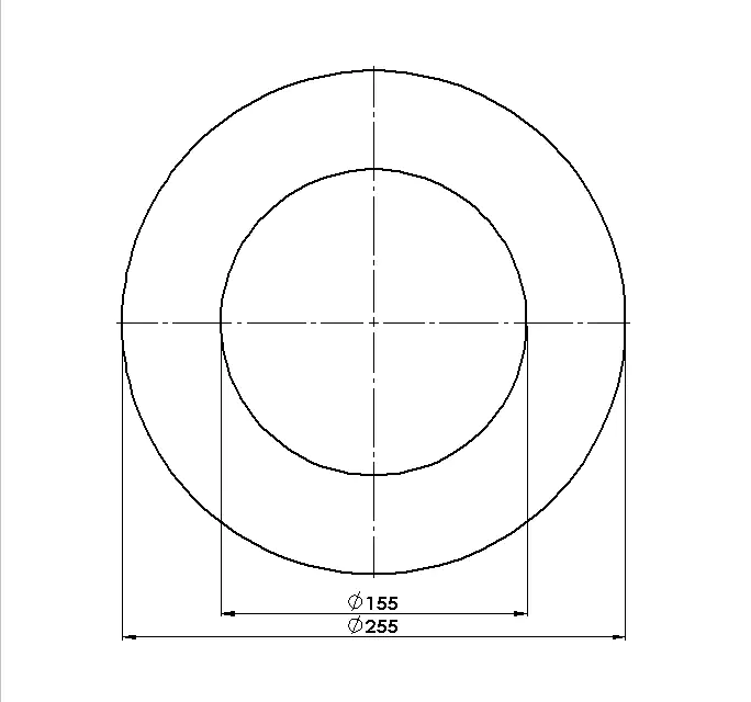 FireFix Mauerrosette Ø 150 mm, schwarz