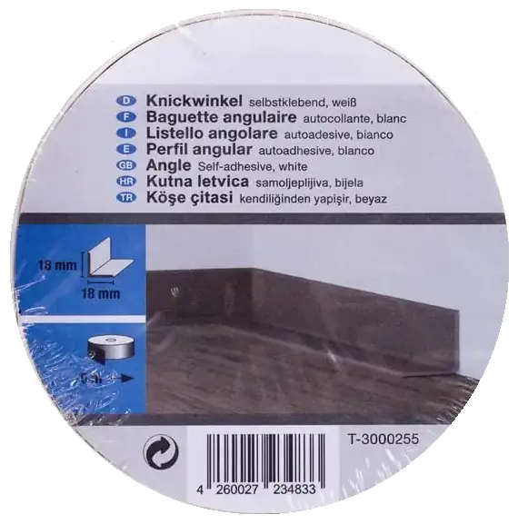 Primo Knickwinkel 5 m 18 x 18 mm weiß selbstklebend