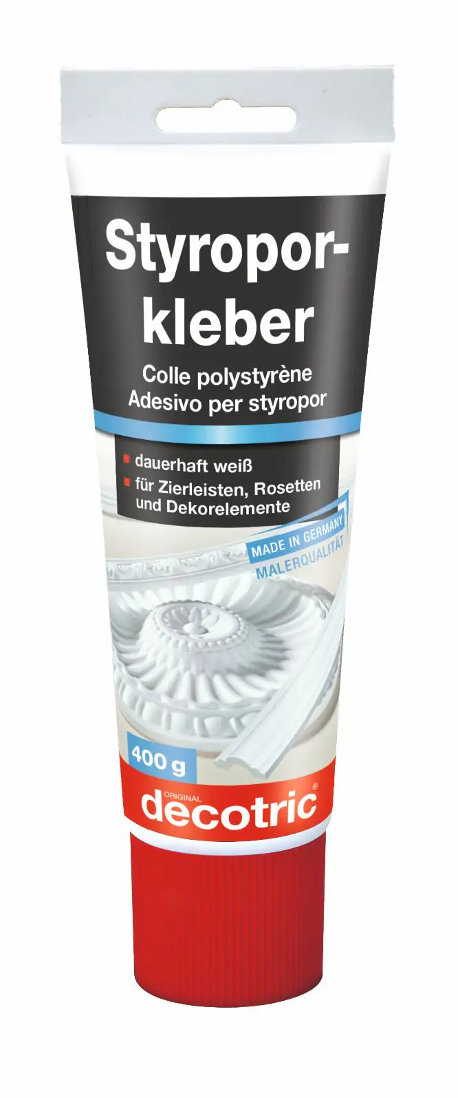 Decotric Styroporkleber Tube 400 g, weiß Decotric Styroporkleber Tube 400 g, weiß