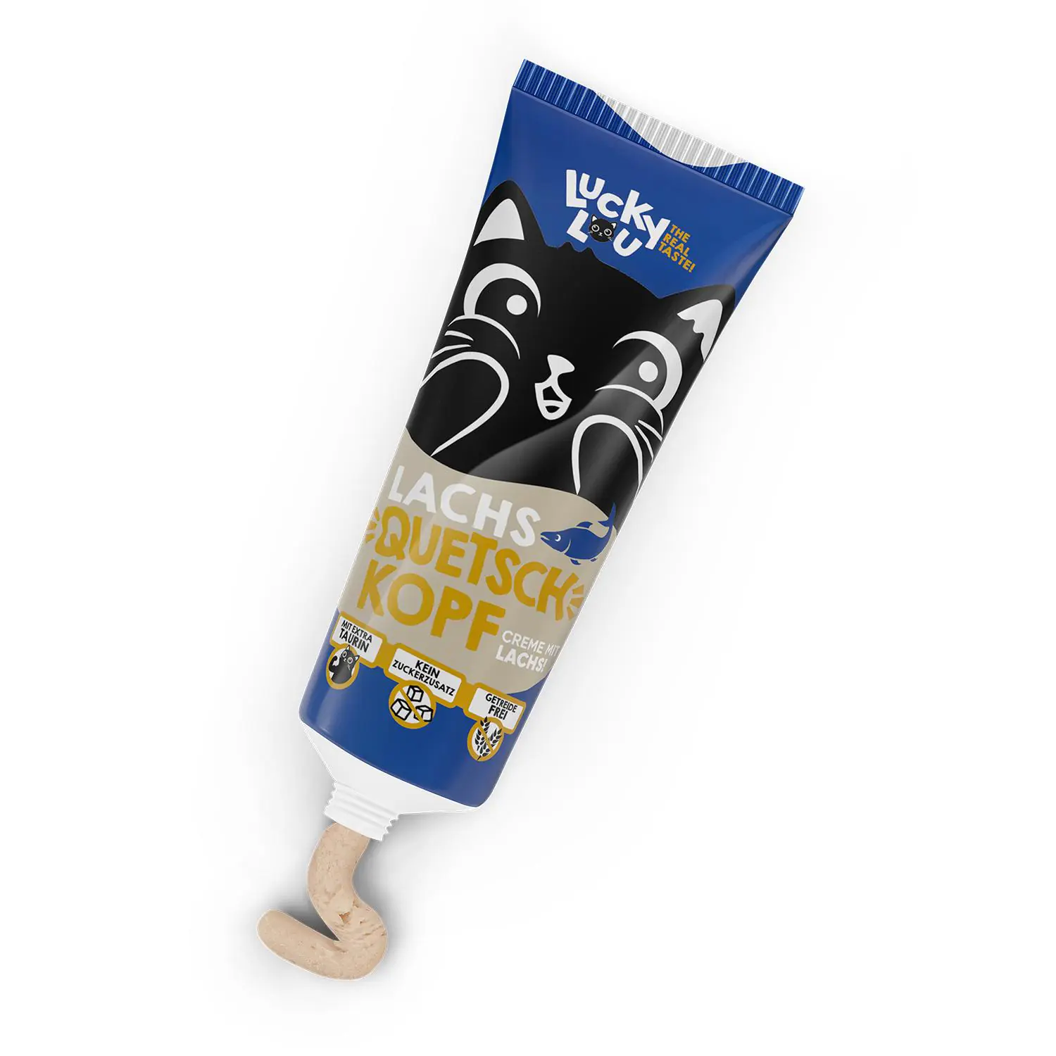 Lucky Lou Quetschkopf Katzensnack getreidefrei 75 g Lachs