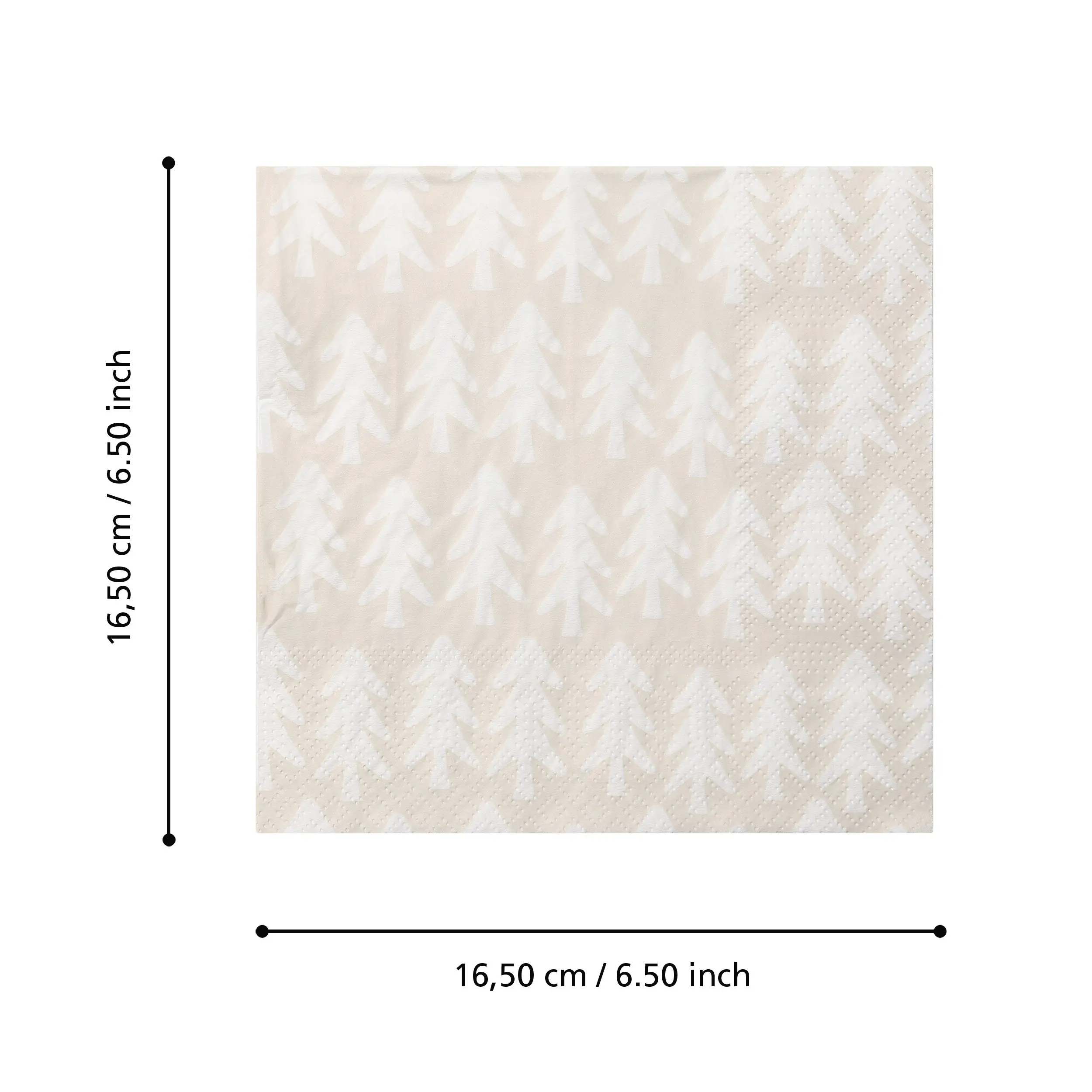 Eglo Servietten Bäume Pasig beige/weiß 16,5 x 16,5 cm - 20er Pack