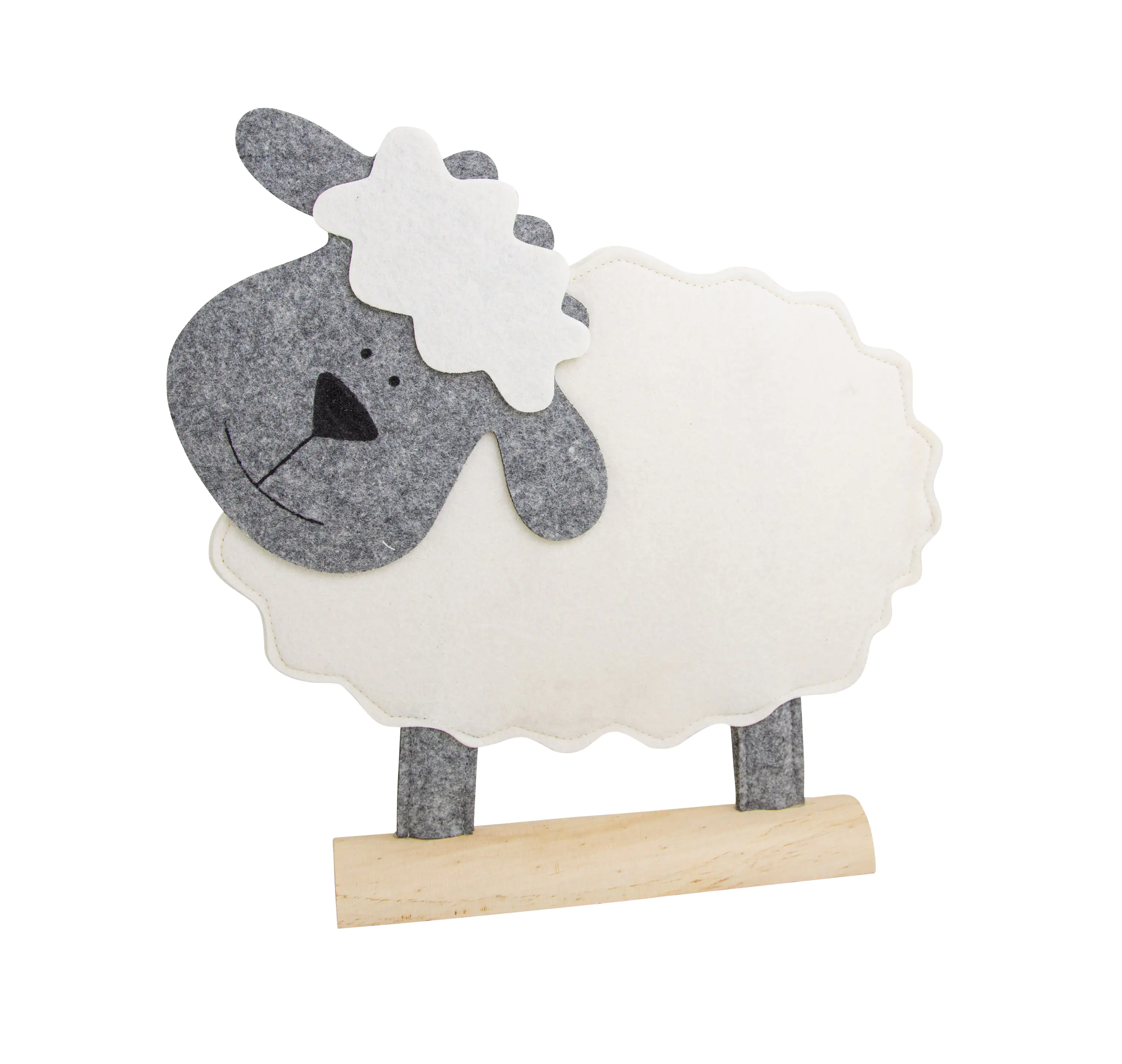 Riffelmacher Schaf auf Holzsockel 31 x 30 cm