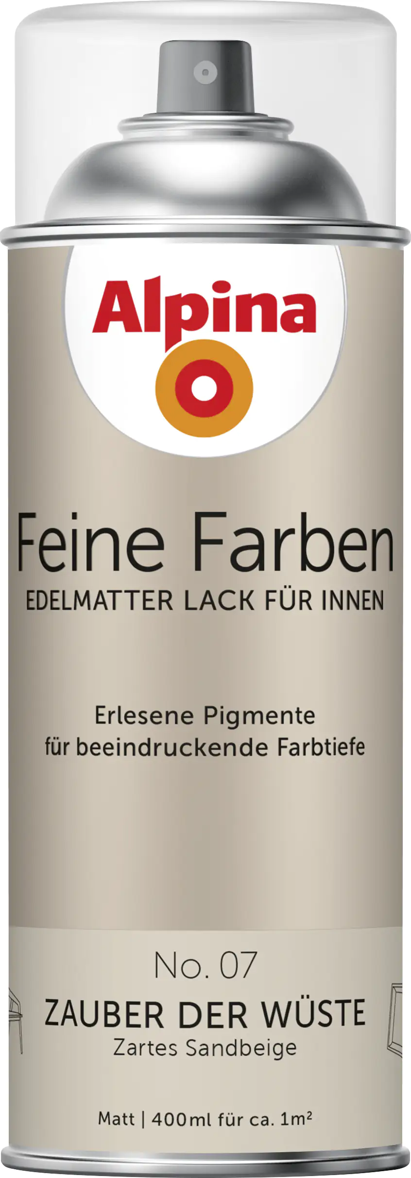 4001244764587 Alpina Feine Farben Sprühlack No. 07 Zauber der Wüste  sandbeige edelmatt 400 ml