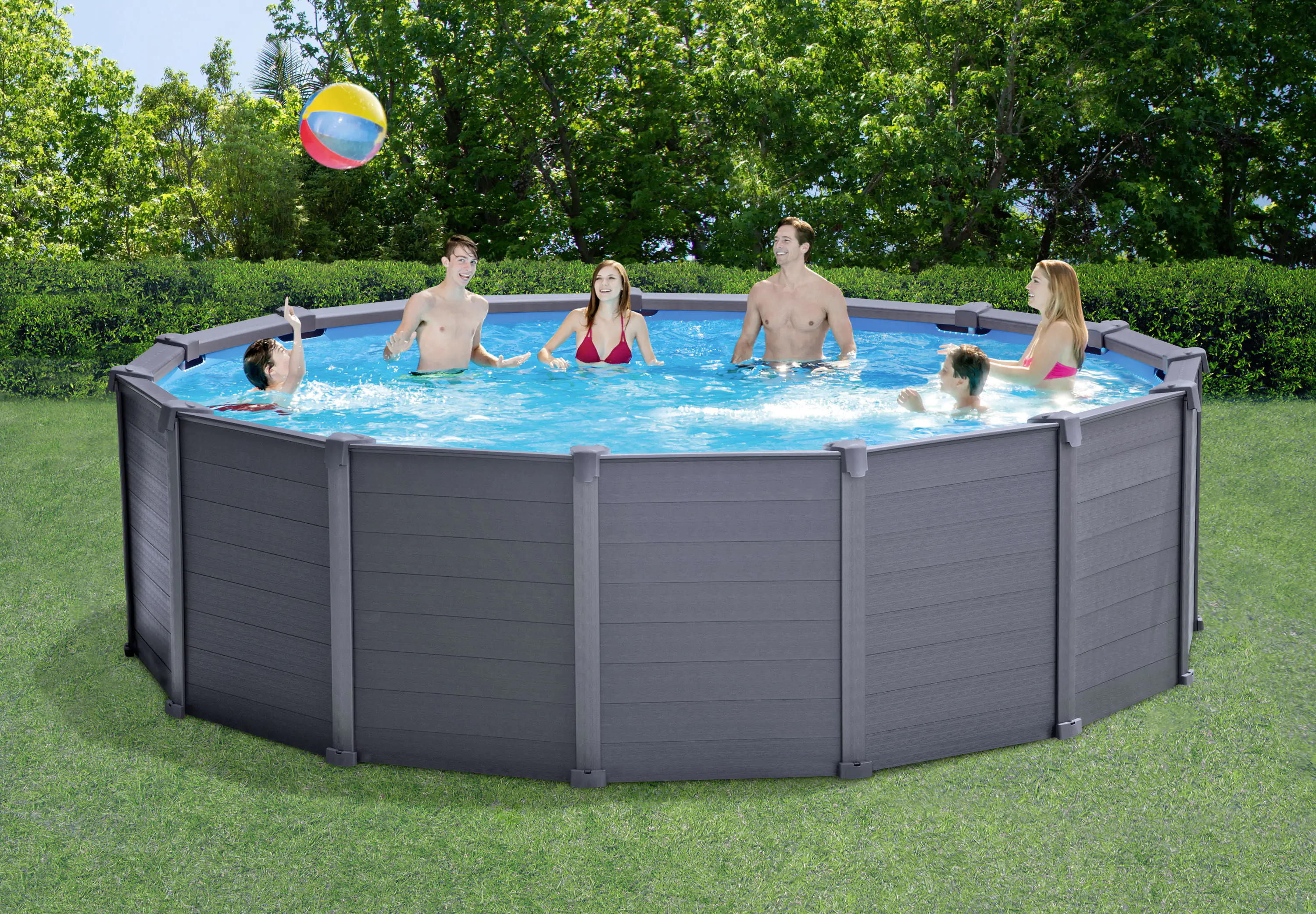 Intex Frame Pool Set Graphit Ø 478 x 124 cm