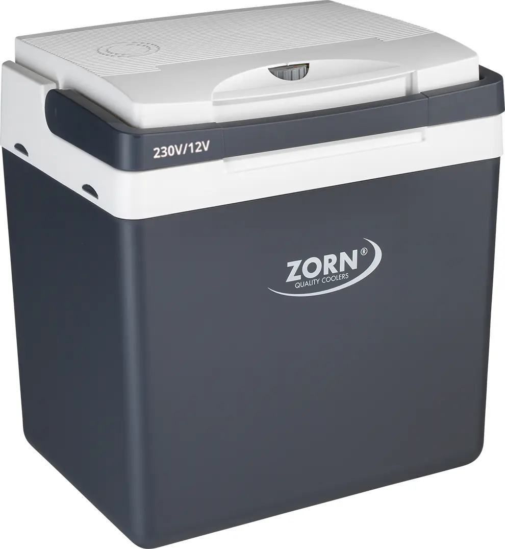 Zorn Kühlbox elektrische ZA26 LNE 12V & 230V Anschluss grau/weiß 25 L
