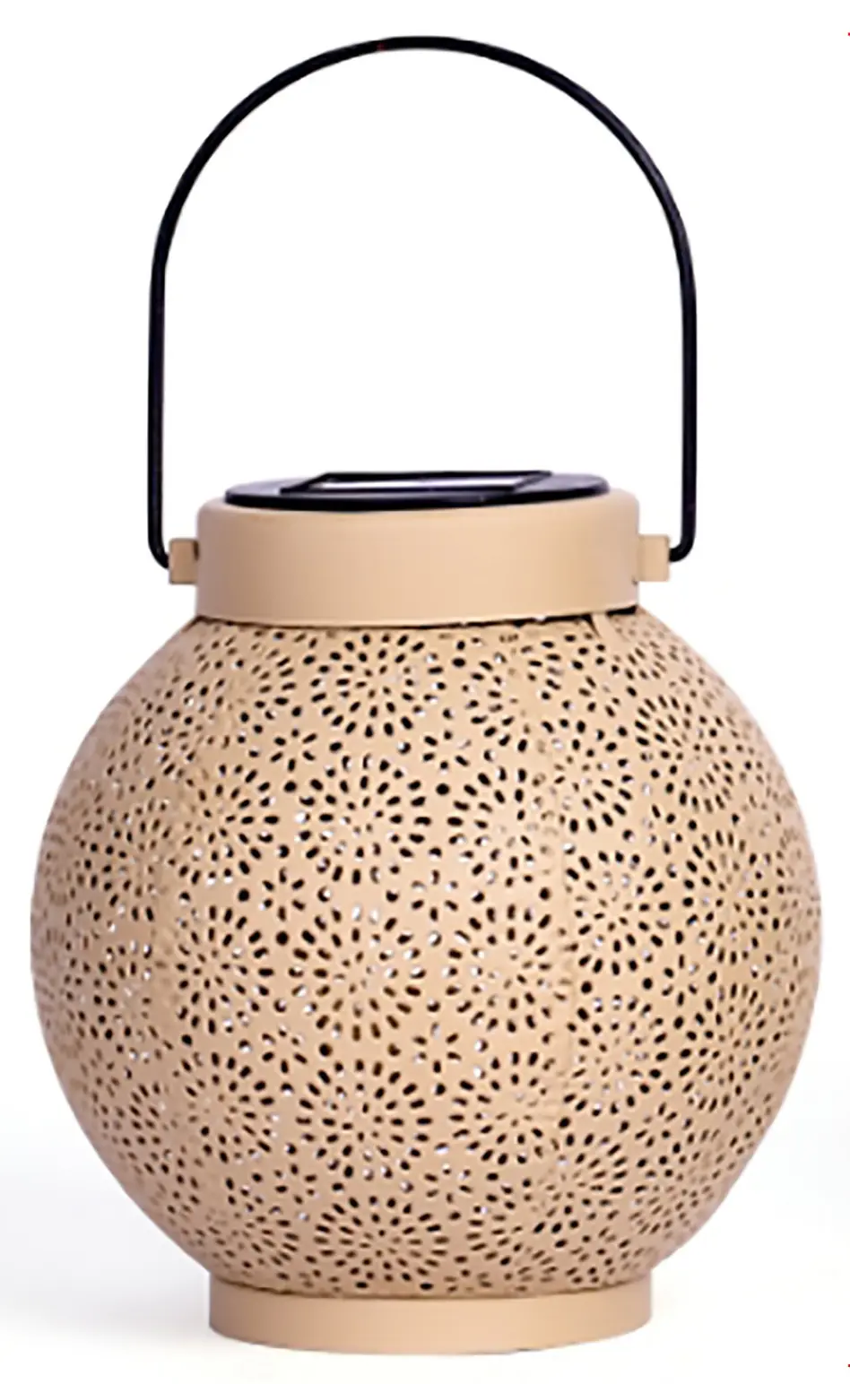 Dapo LED Solarleuchte Laterne Metall warmweiß