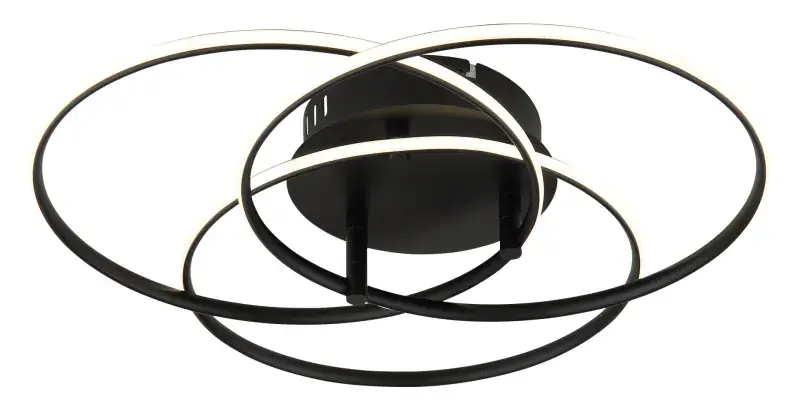 Globo Deckenleuchte Kombos Ø 45,6 x 9,4 cm schwarz warmweiß