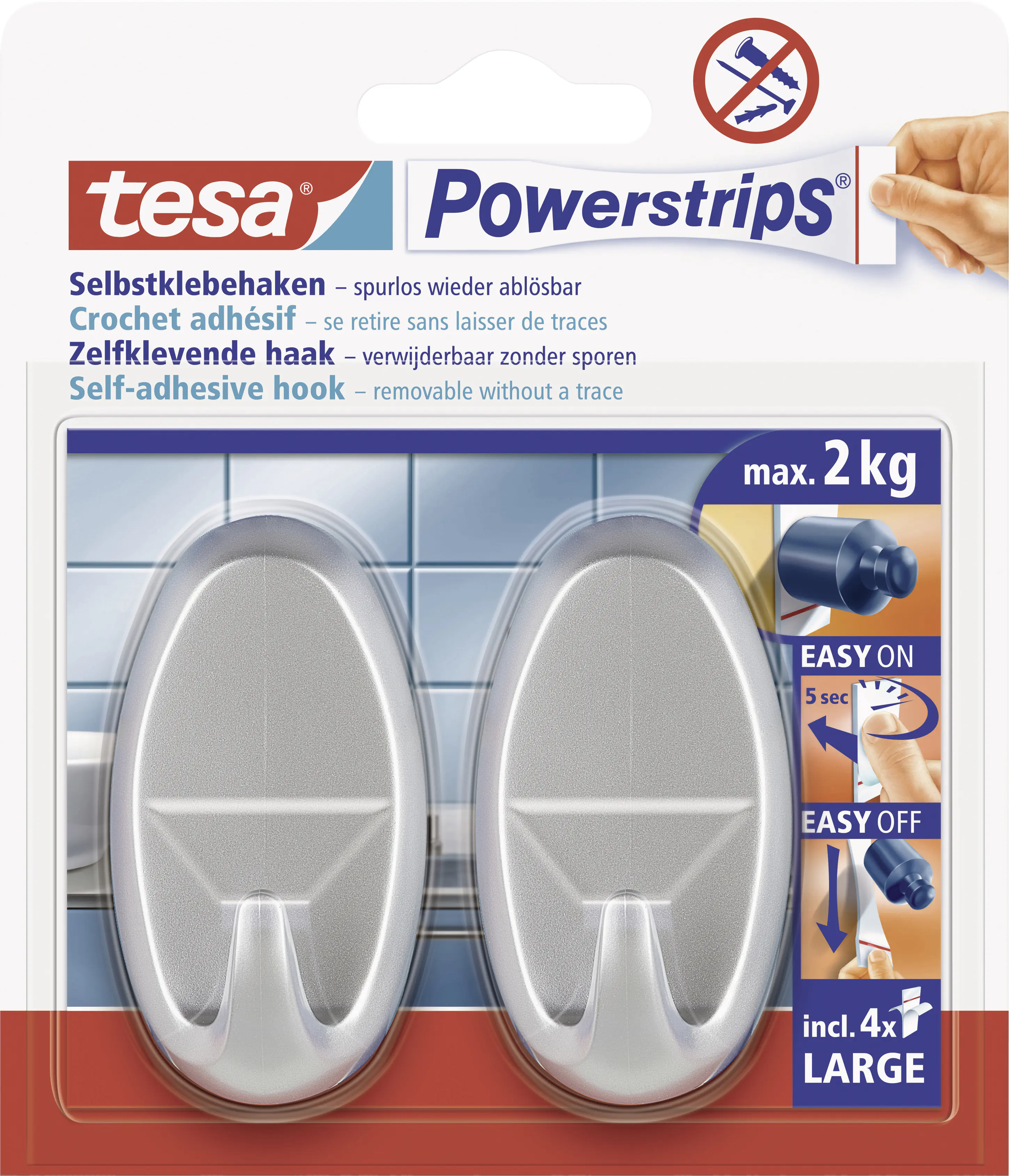 tesa Haken Powerstrip Large large, oval