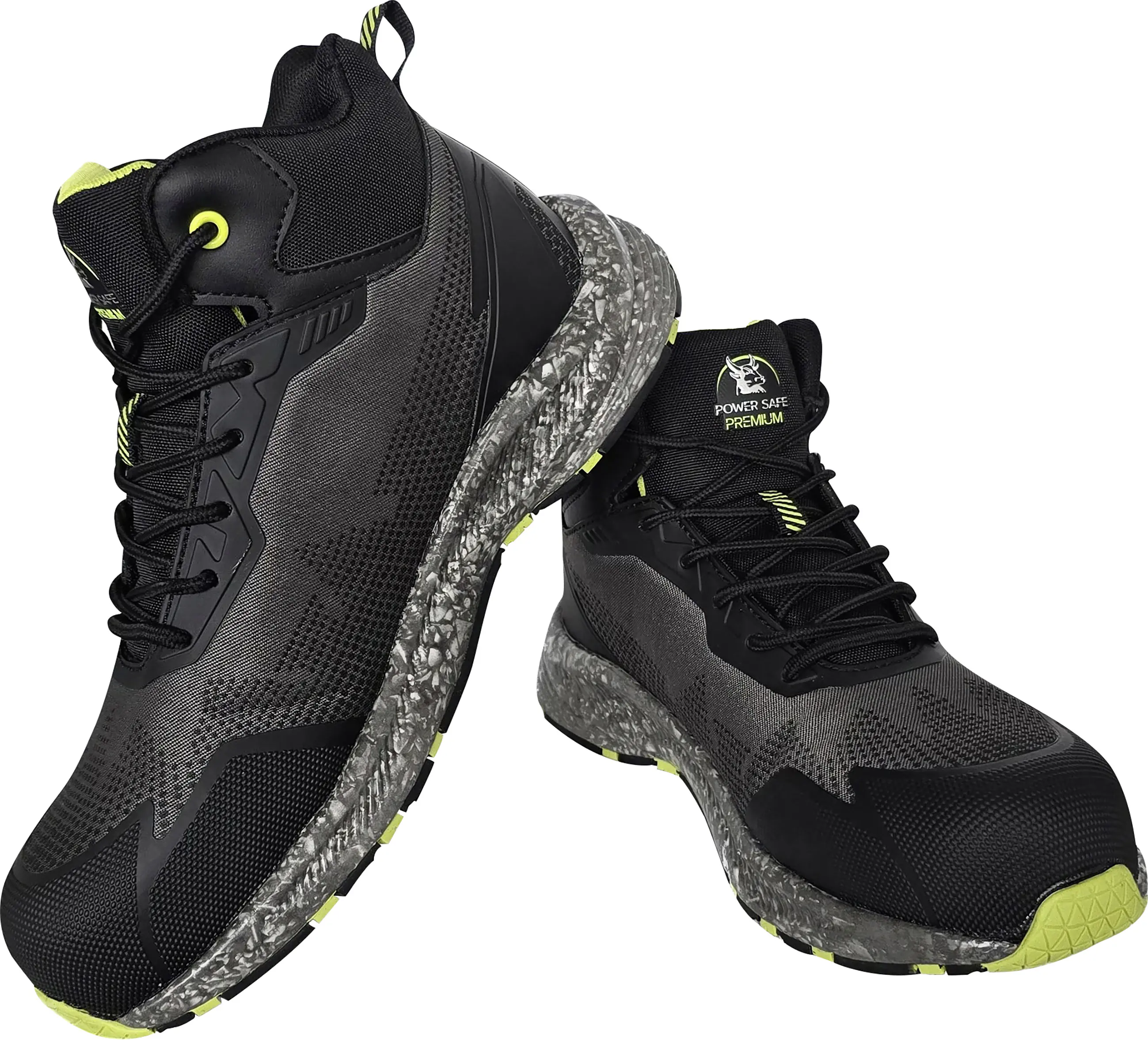 Sicherheitsstiefel Ecostar Mid S1P schwarz-neongrün