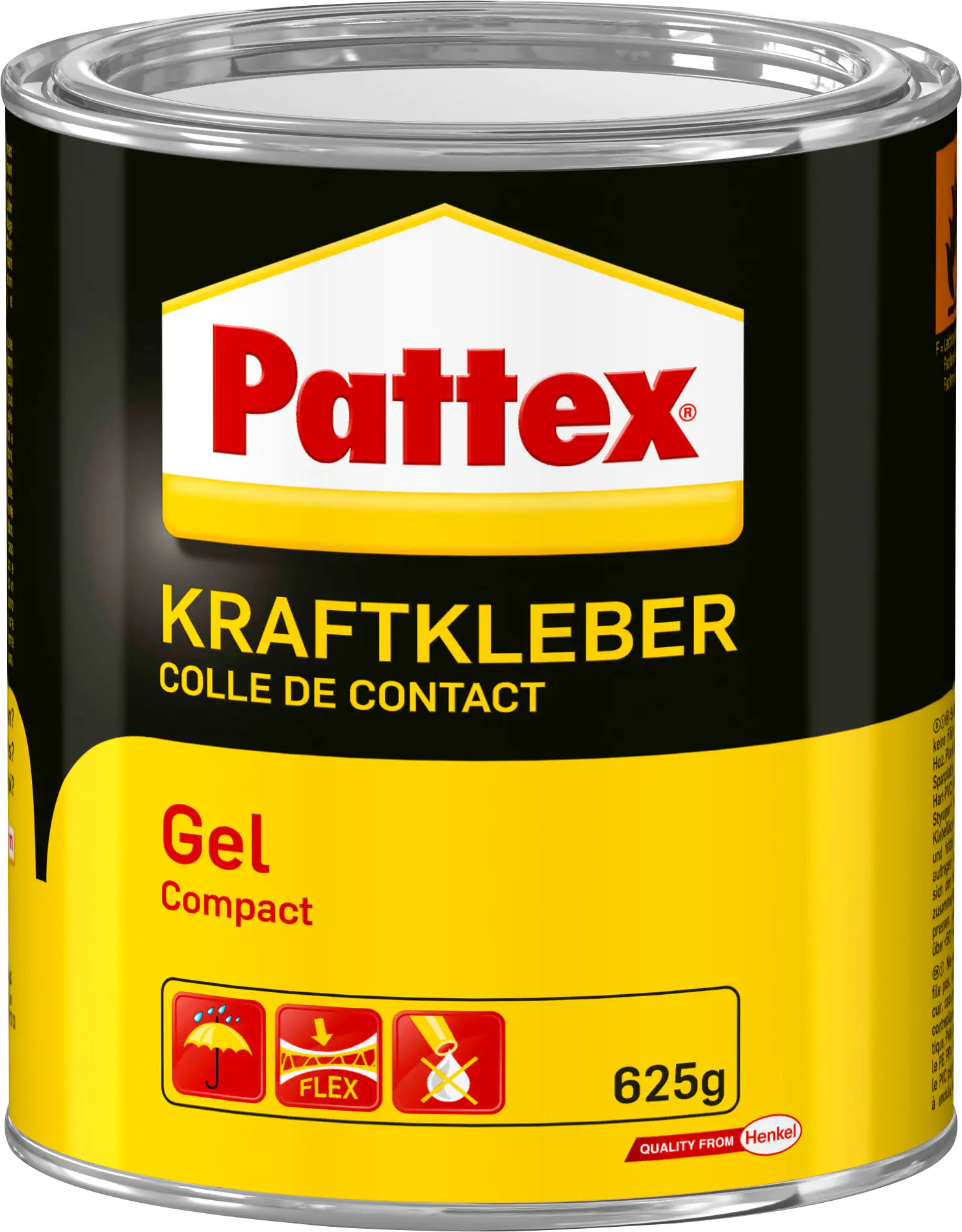 Pattex Kraftkleber Gel Compact 625 g Dose, gelblich Pattex Kraftkleber Gel Compact 625 g Dose, gelblich