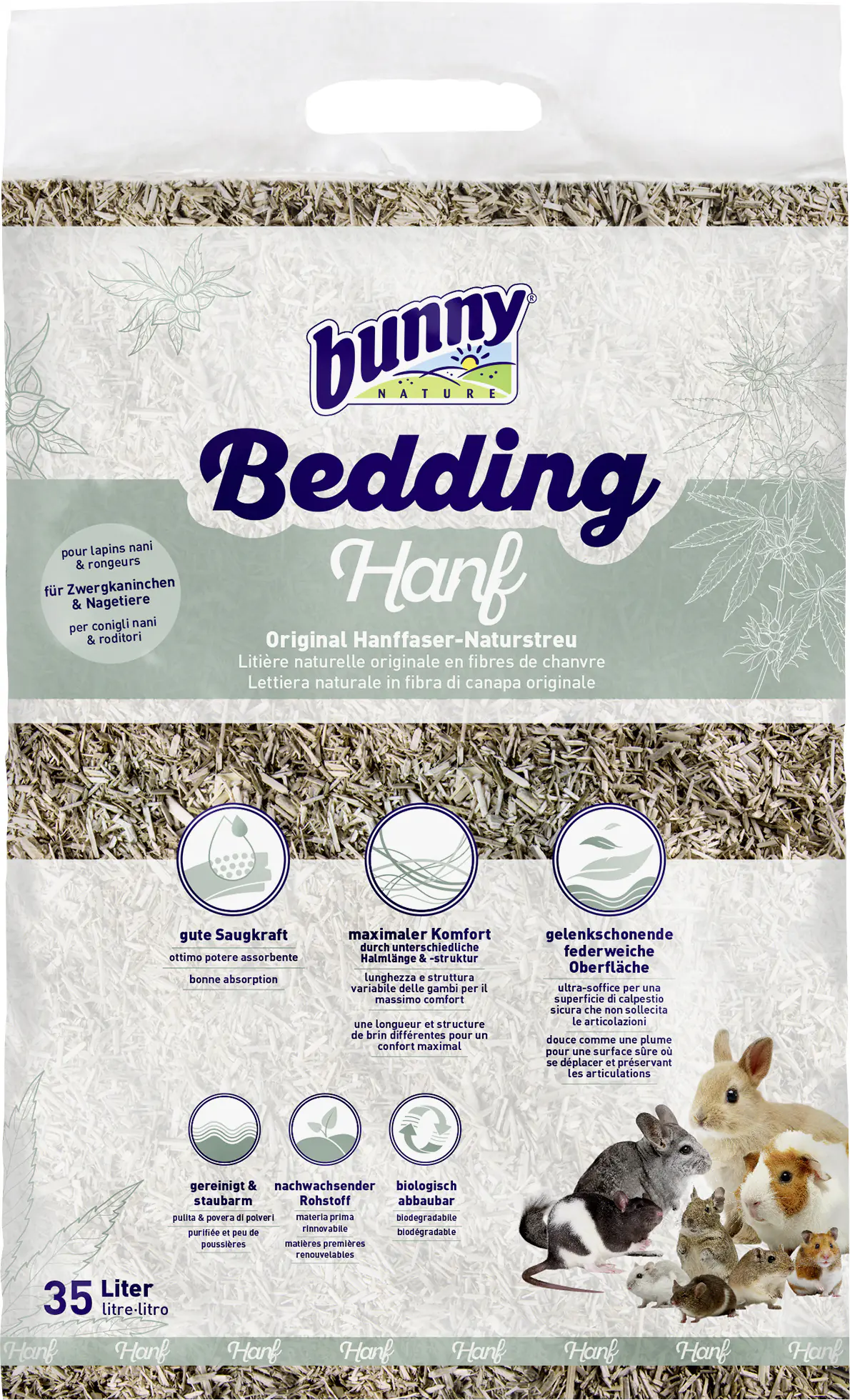 Bunny Nature Bedding Hanf Nagereinstreu 35 Liter
