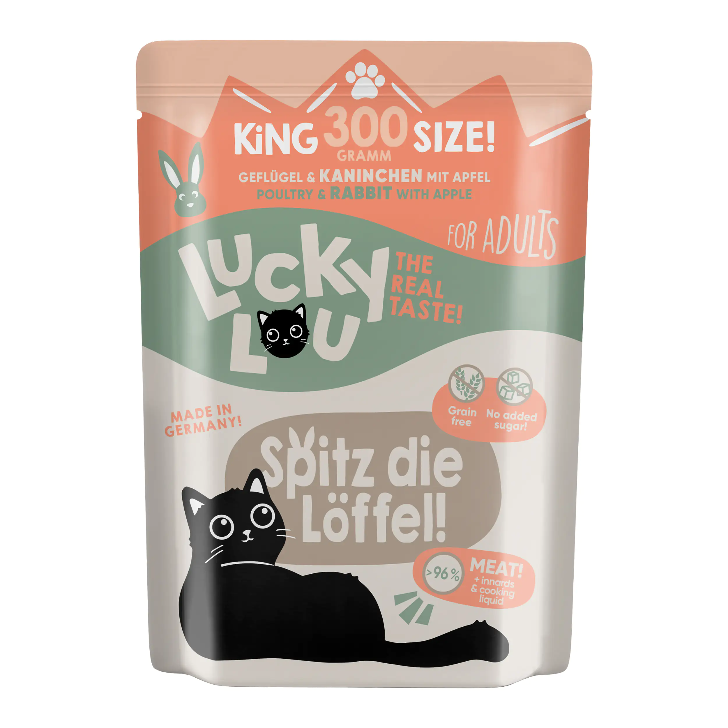Lucky Lou Katzenfutter Geflügel und Kaninchen 300 g
